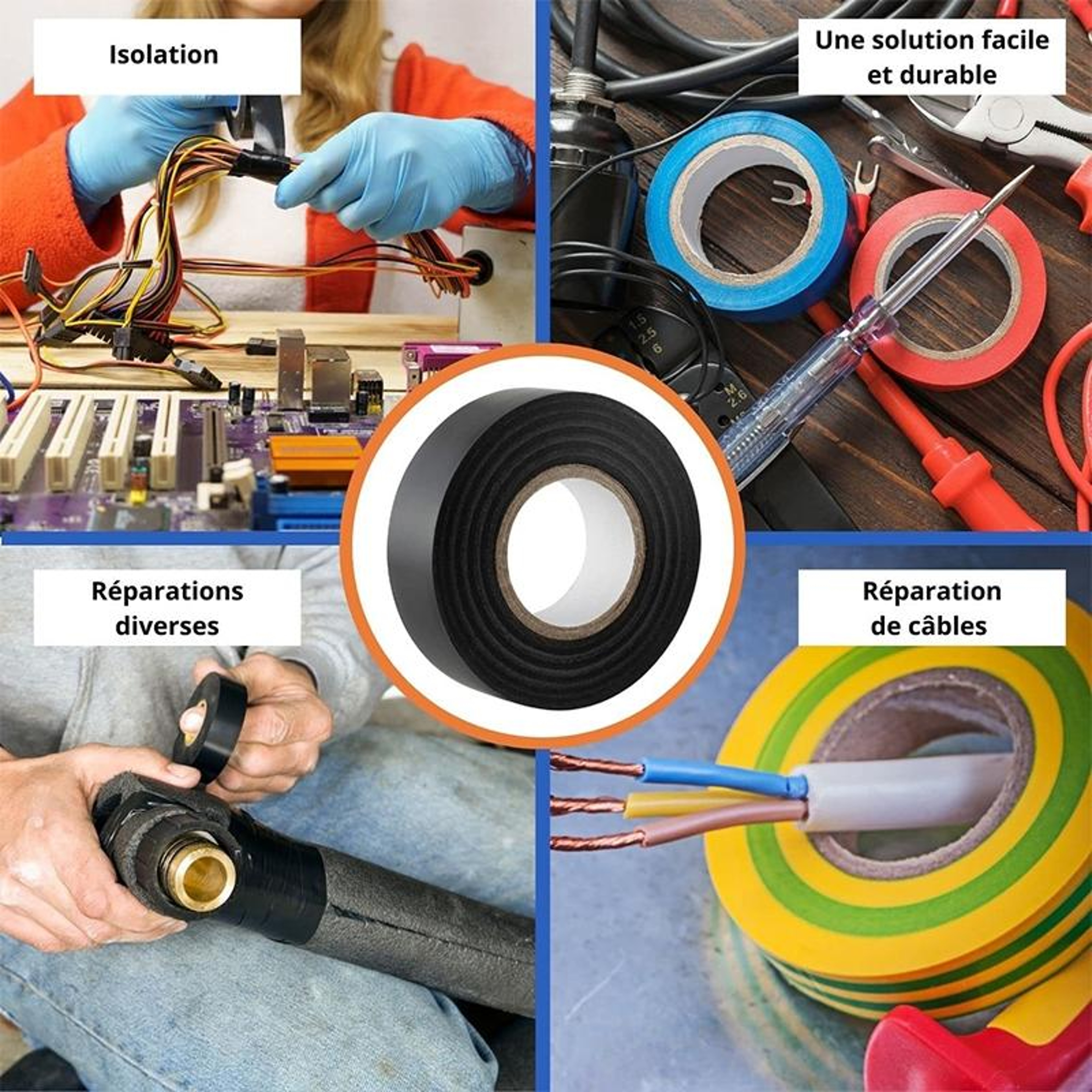 Waterproof PVC Electrical Tape  Insulating Tape for Electricians & Automotive Wiring – view 5