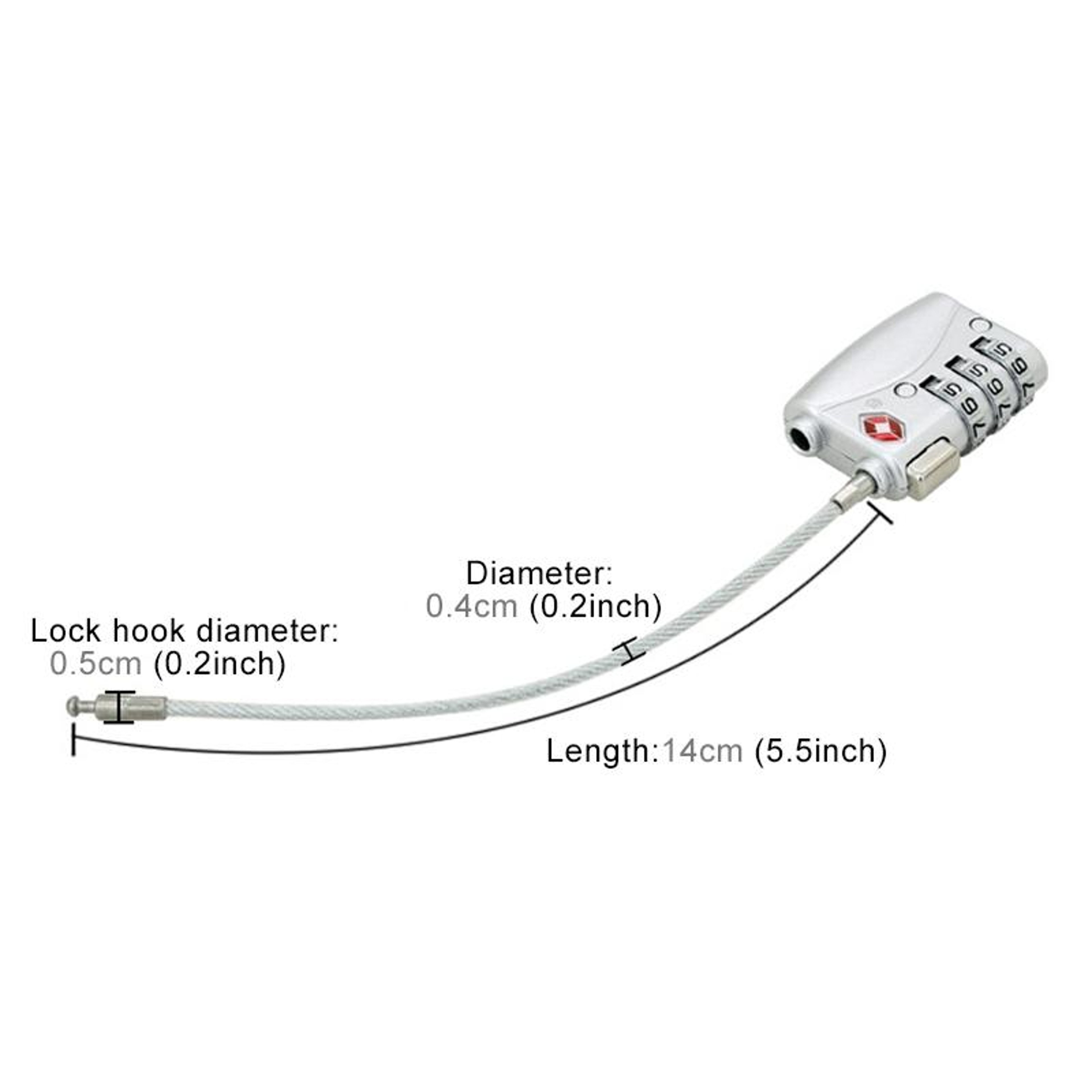 JASIT Heavy Duty TSA Approved Luggage Lock Durable Zinc Alloy 3 Digit Combination Padlock 5