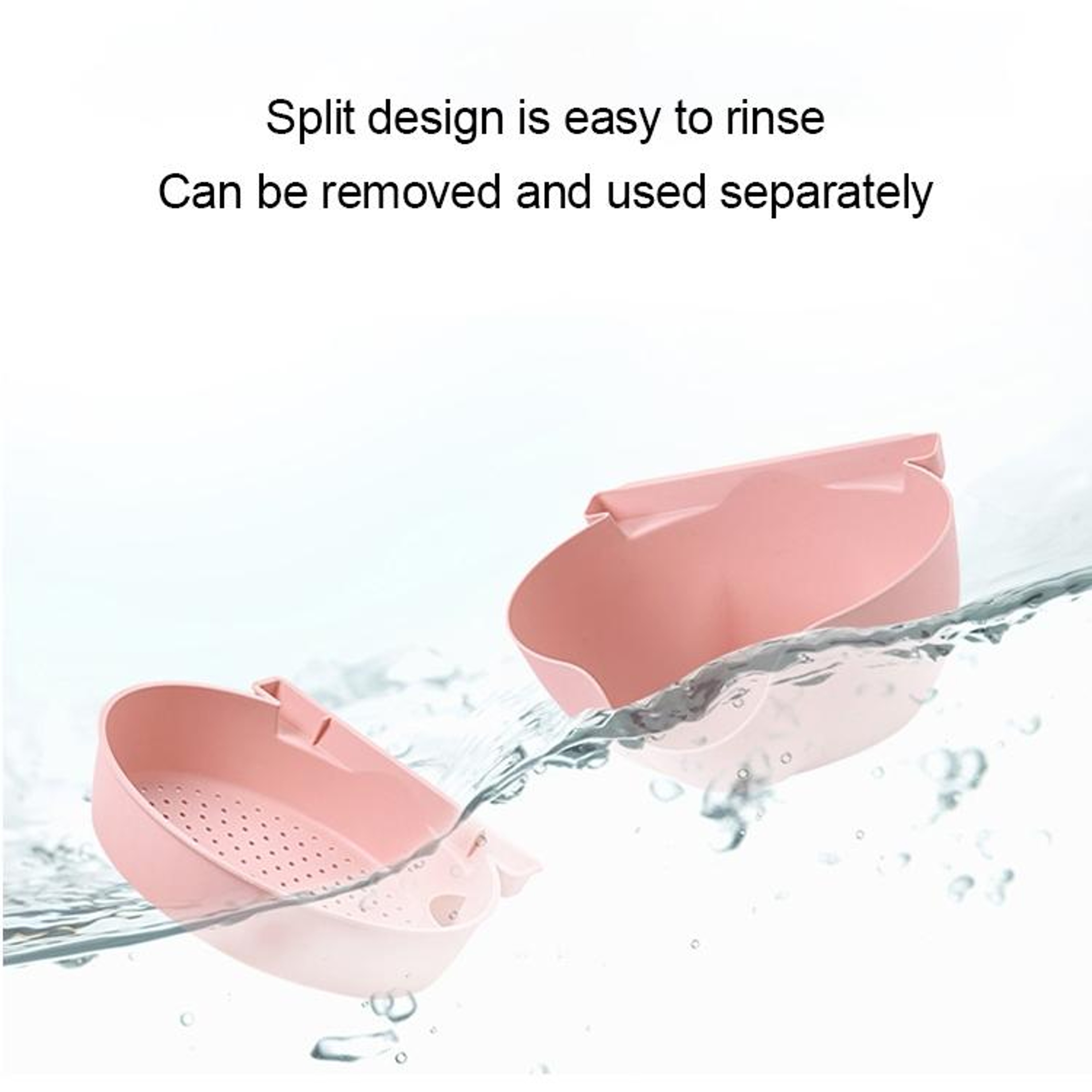 Double Layer Snack Bowl With Phone Holder And Colander Basket 5