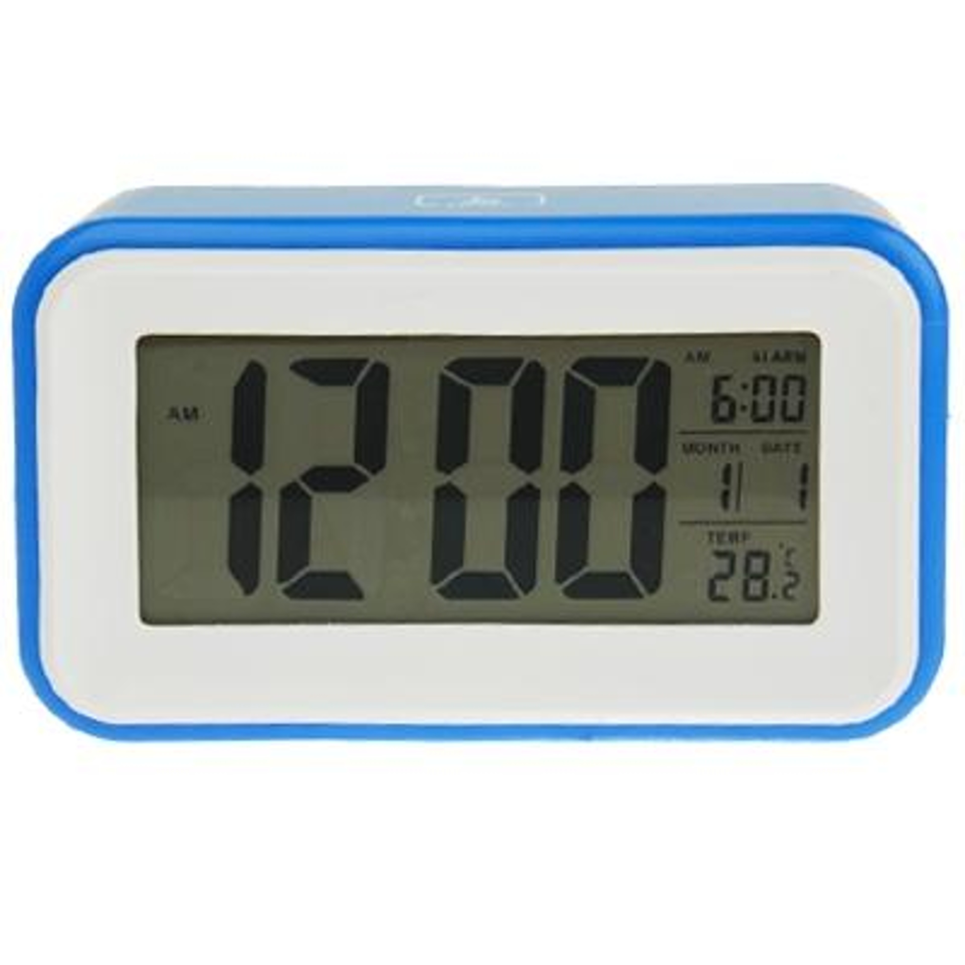 Robot Shape LCD Digital Alarm Clock With Large Screen Calendar And Memo Holder Clip 3