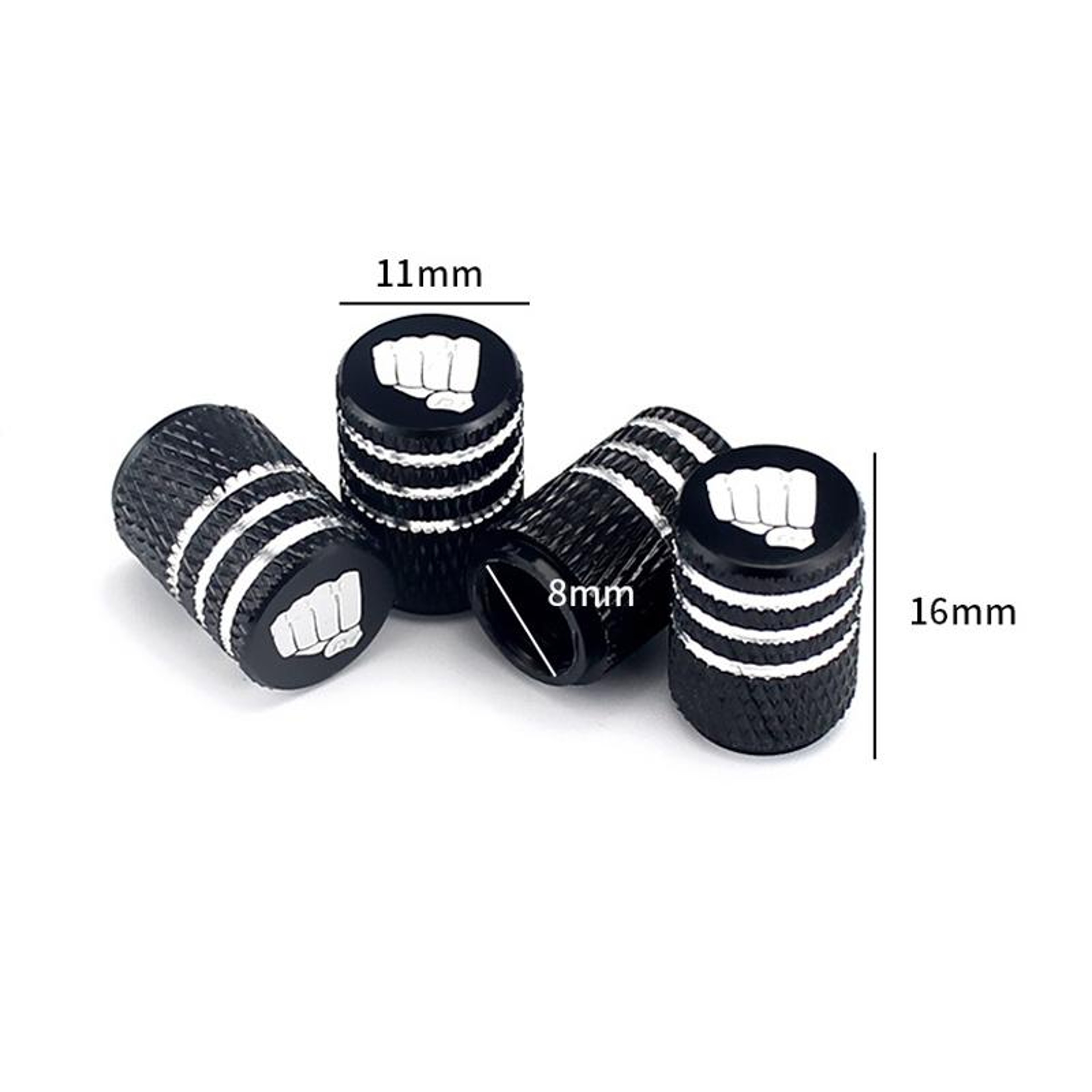 Laser Power Fist Tire Valve Caps  Universal Anti Theft Car Tire Air Valve Stem Covers – view 4