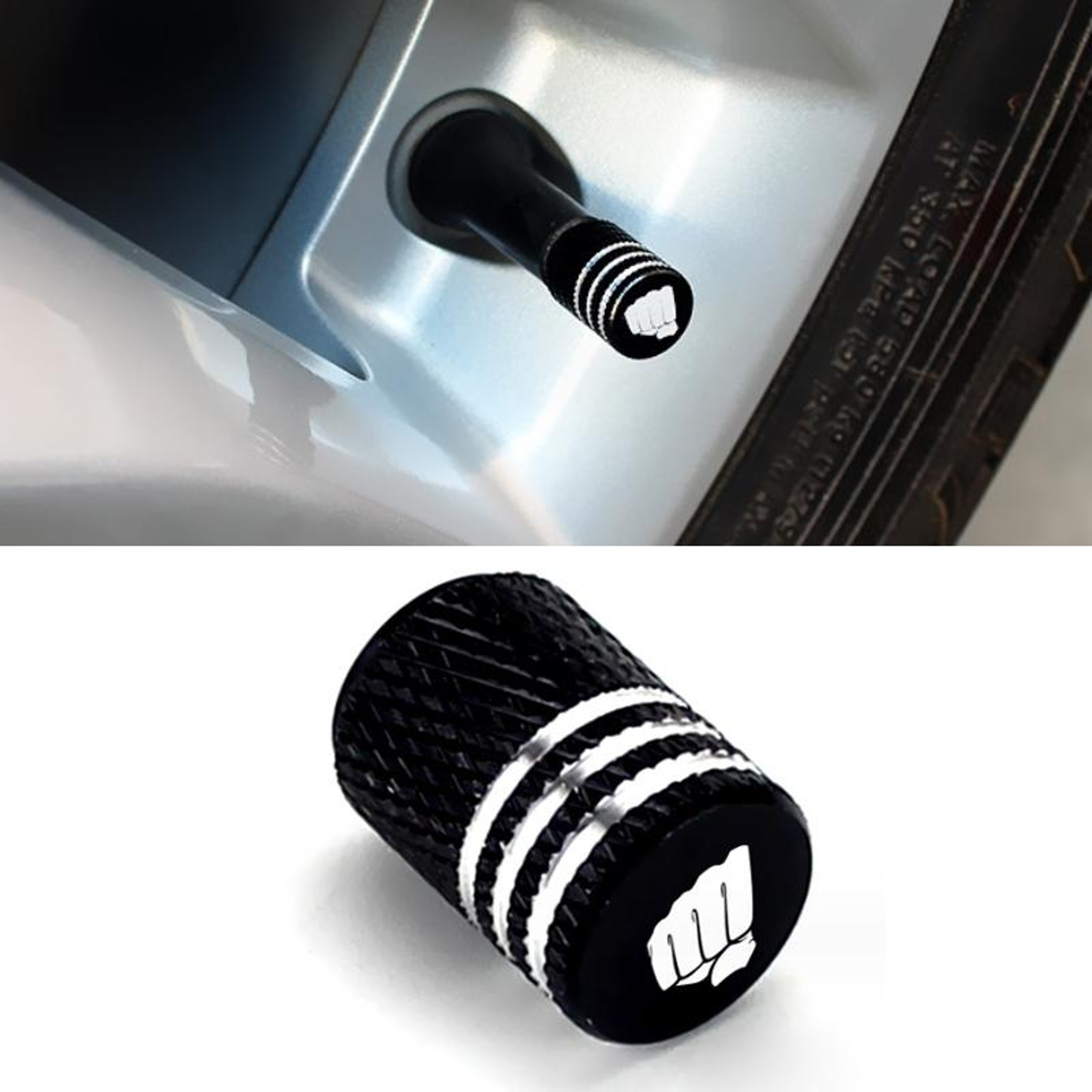 Laser Power Fist Tire Valve Caps  Universal Anti Theft Car Tire Air Valve Stem Covers – view 7