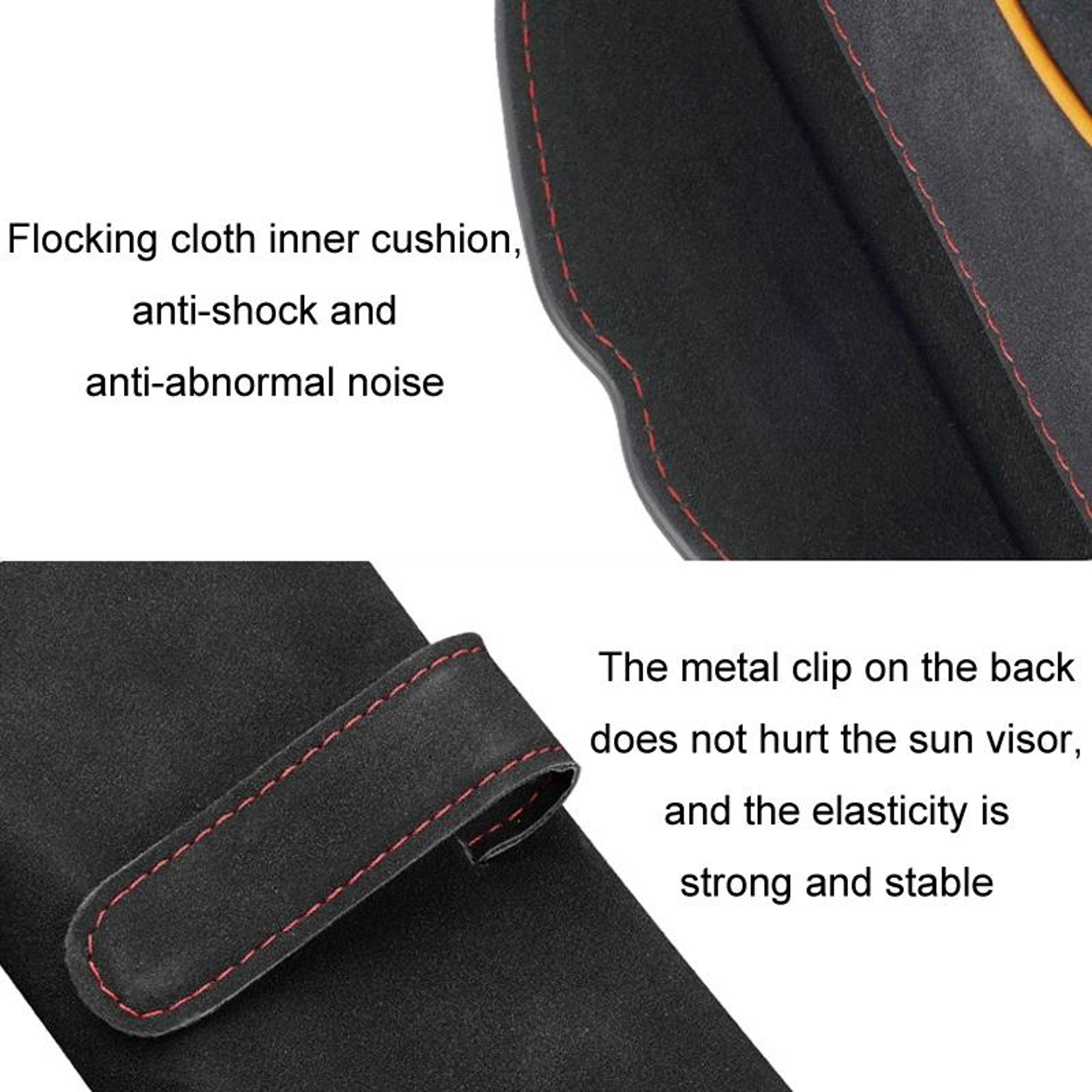 Premium Car Sunglasses Holder & Magnetic Sun Visor Glasses Case with Card Storage – view 6