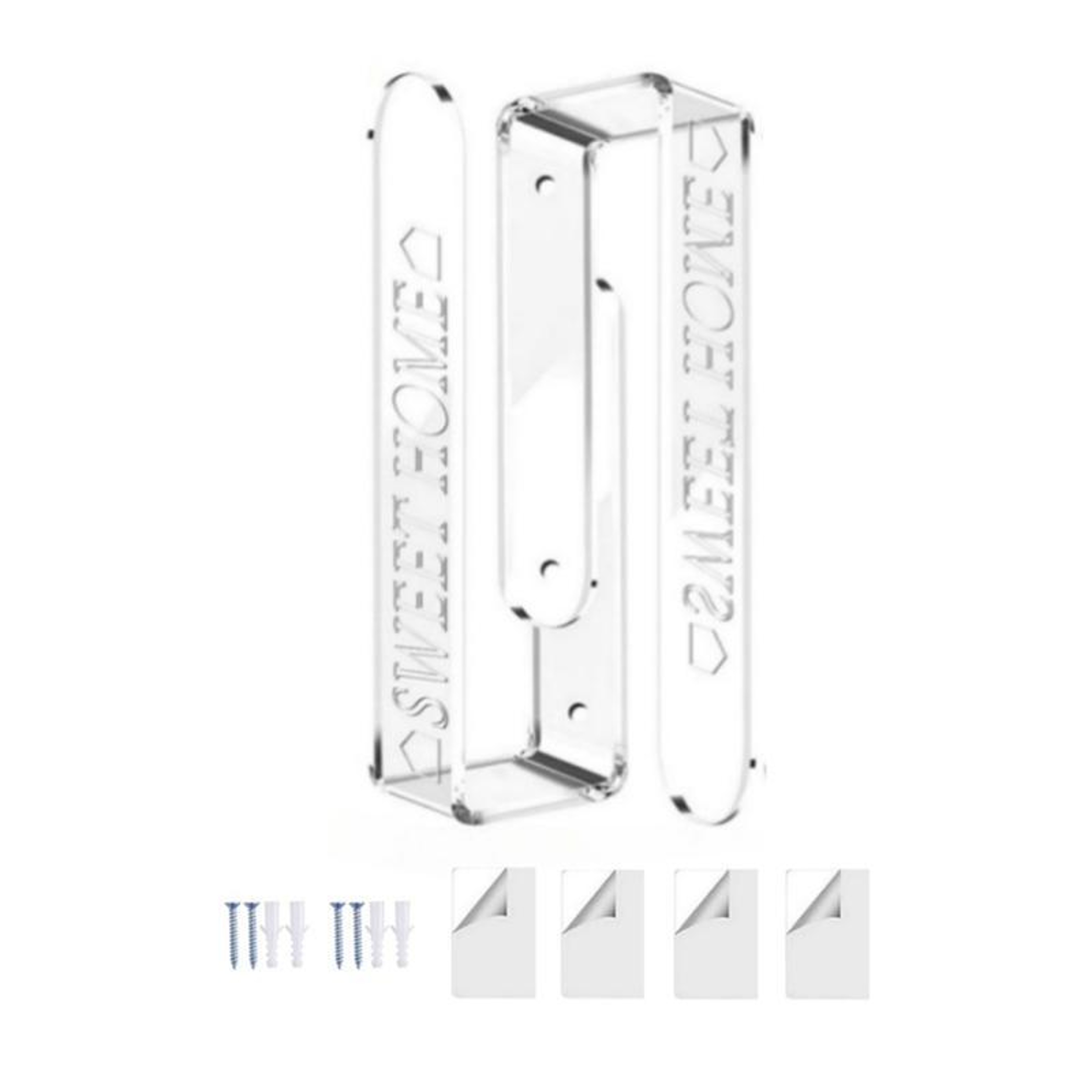 CrystalClear Acrylic Curtain Tieback Holders Drill-Free Curtain Holders & Curtain Clips Set – view 2