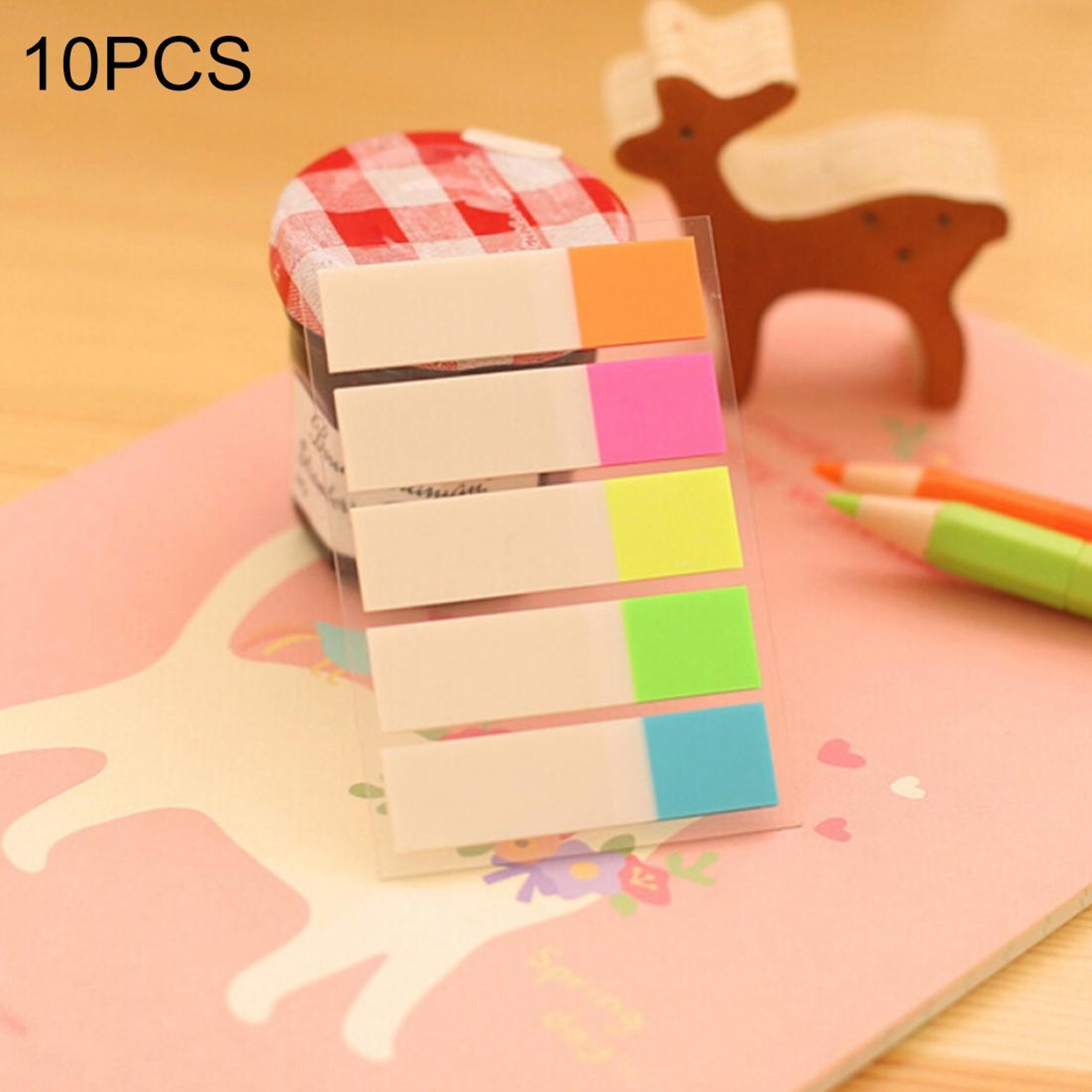 ColorBright PET Bookmarks Sticky Index Tabs Set For Books Notes  File Organization 2