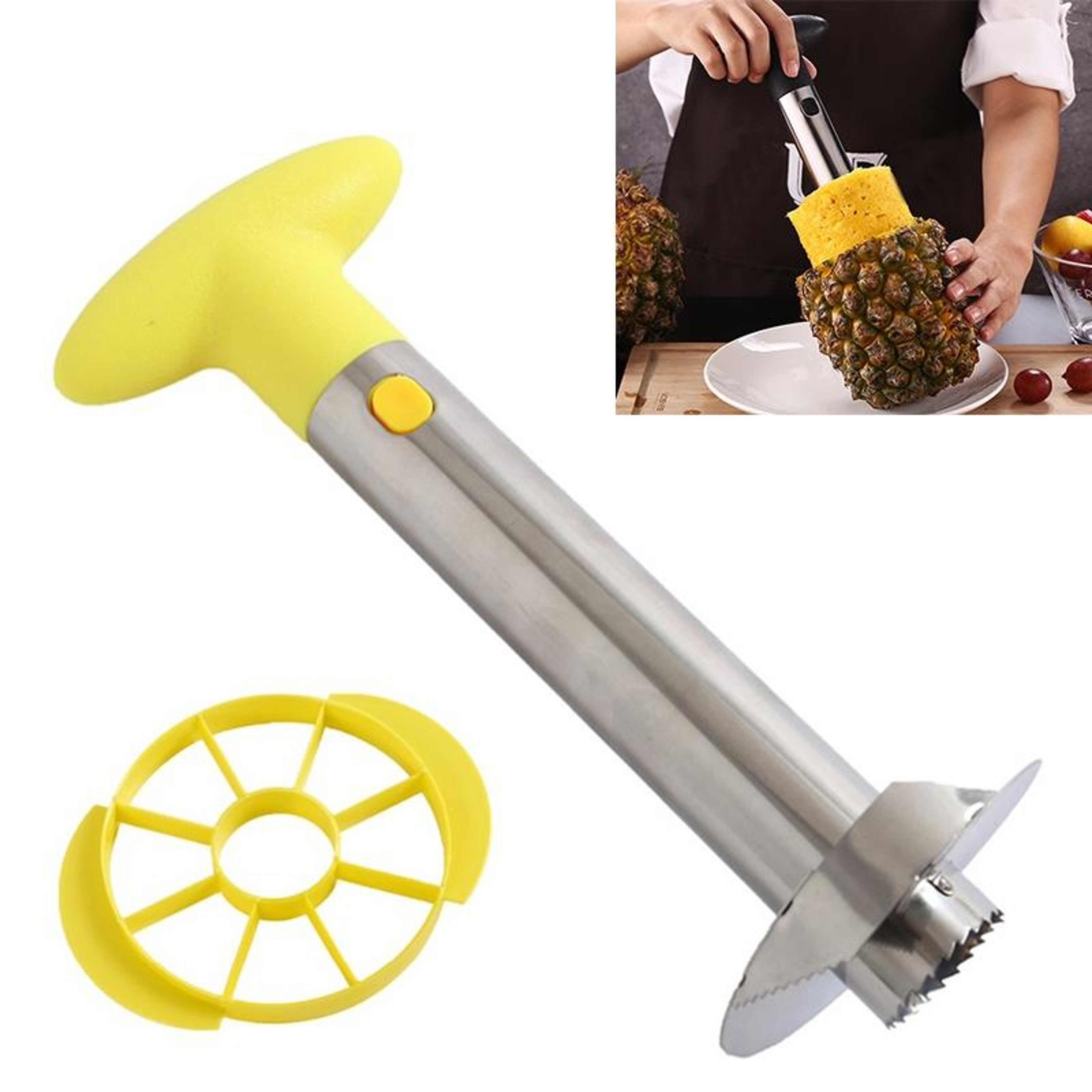 Premium Pineapple Peeler Stainless Steel Pineapple Slicer  Fruit Cutter Tool 0