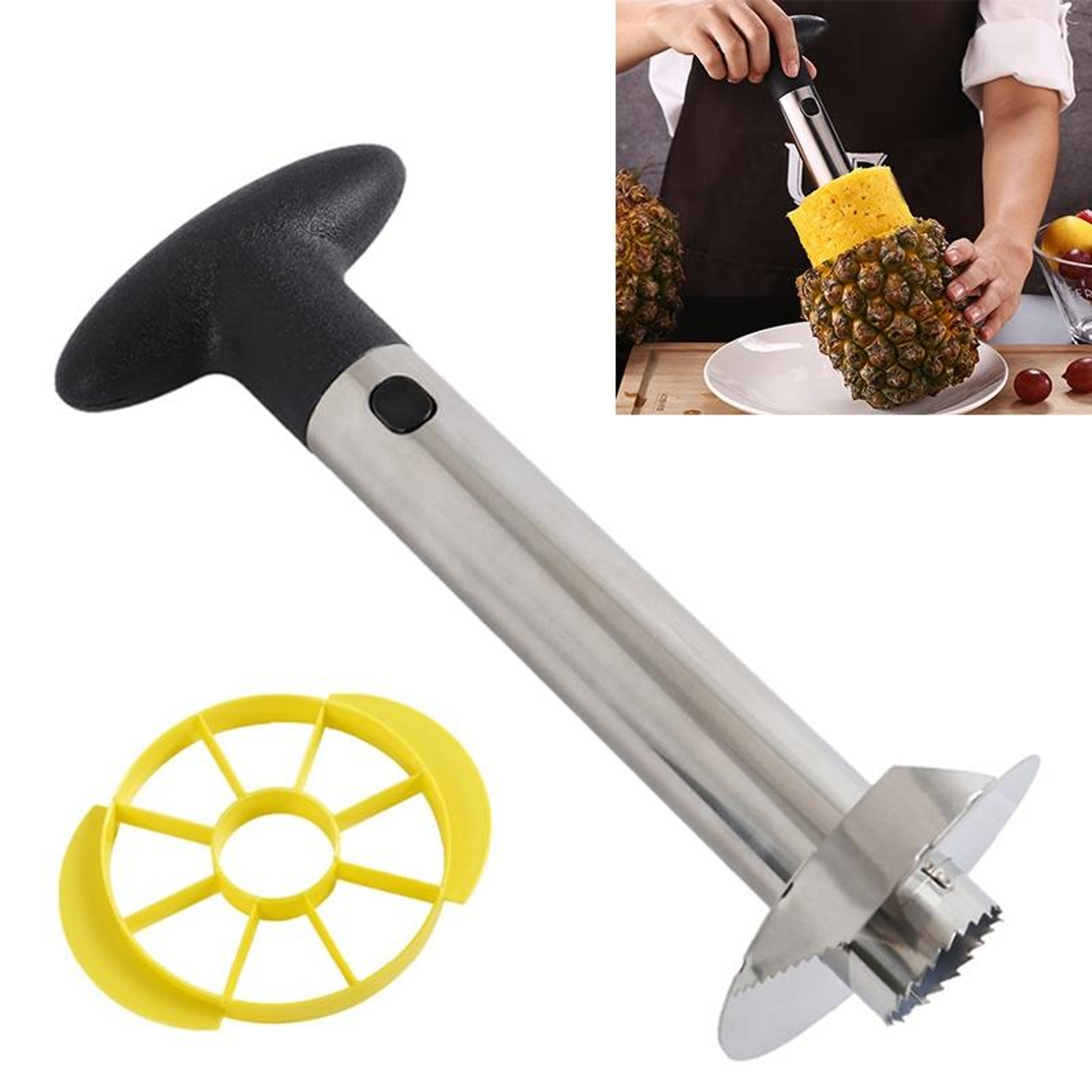 Premium Pineapple Peeler Stainless Steel Pineapple Slicer  Fruit Cutter Tool 2