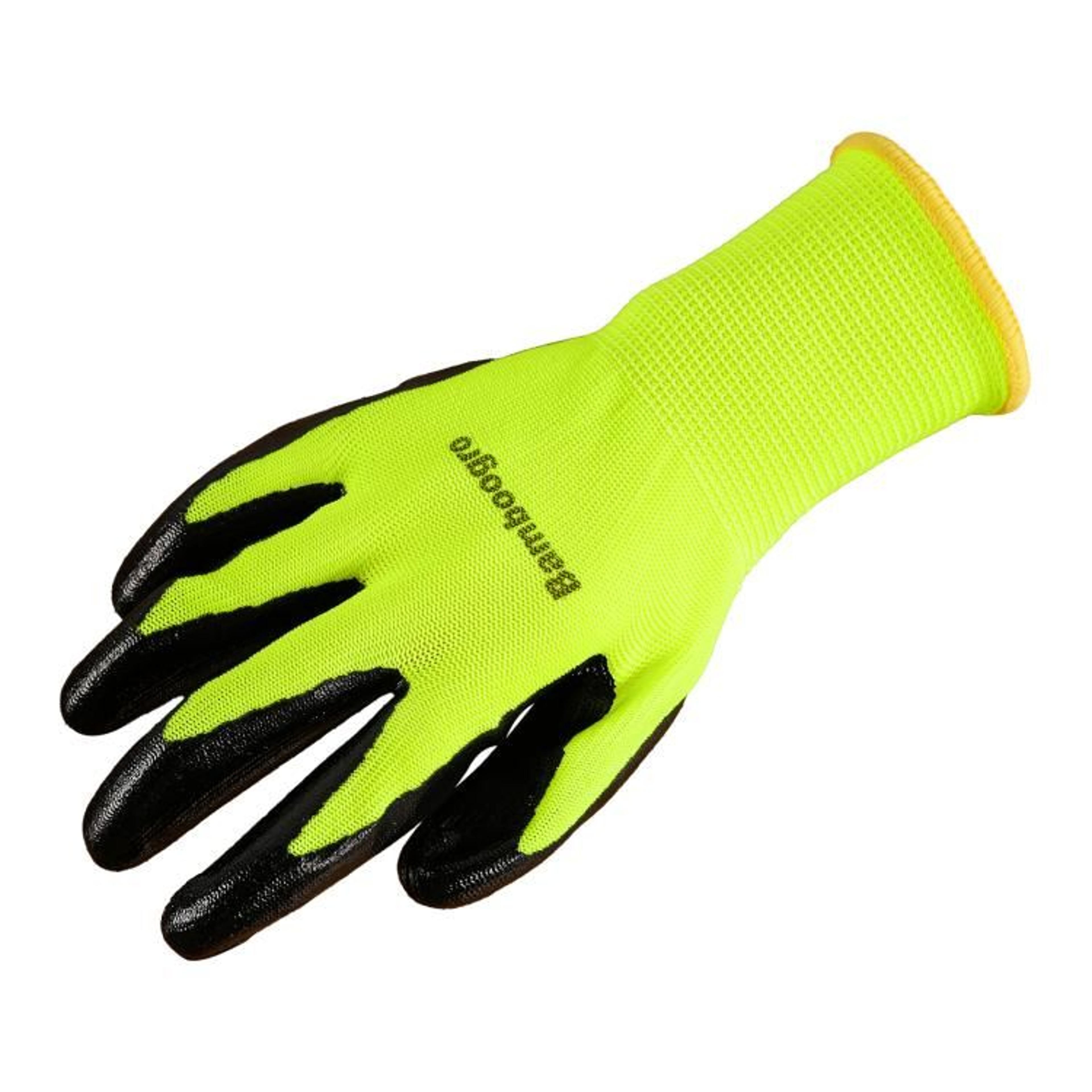 Green PU Coated Work Gloves With Smooth Grip Palm And Fingers 3