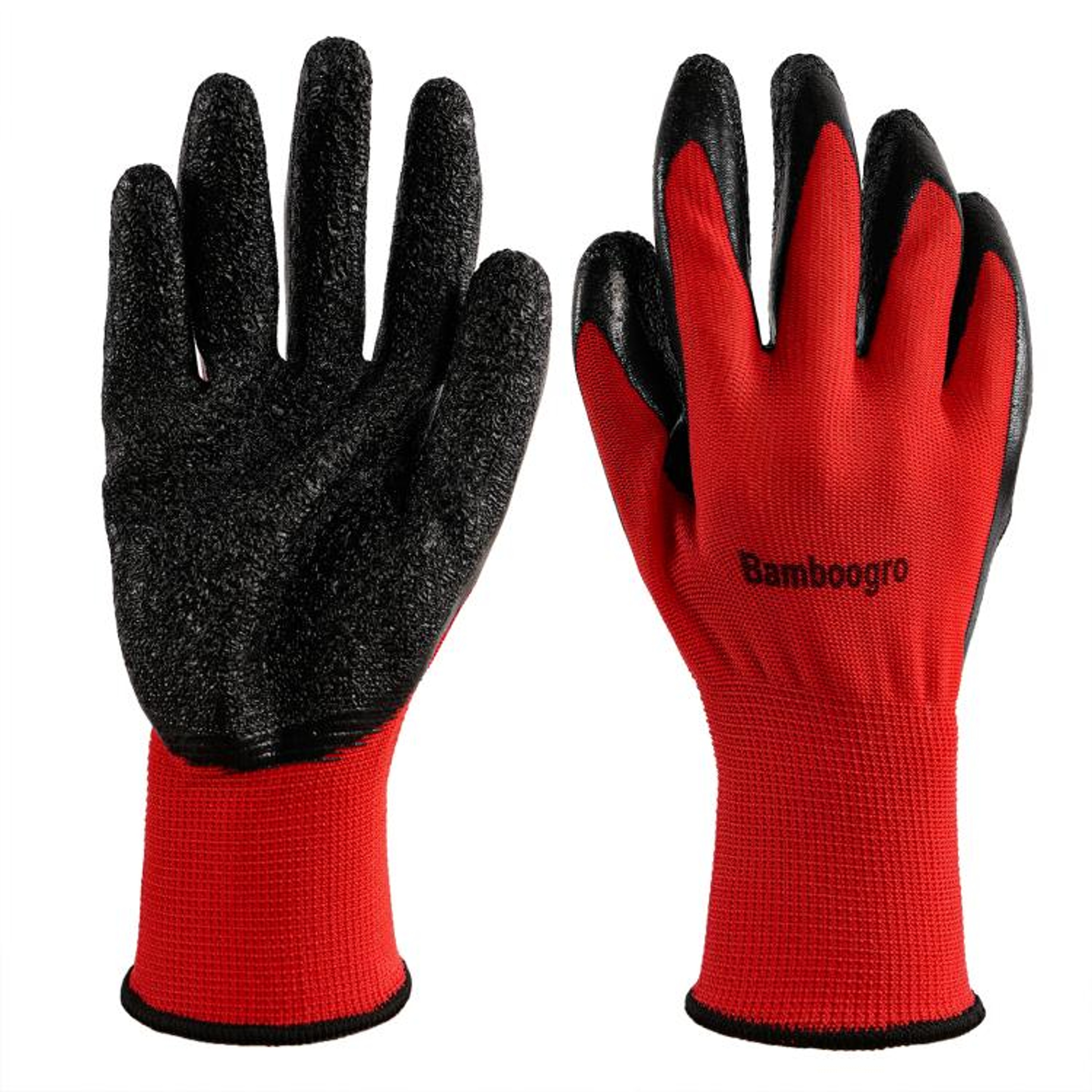 Red Latex Coated Work Gloves With Textured AntiSlip Grip 4