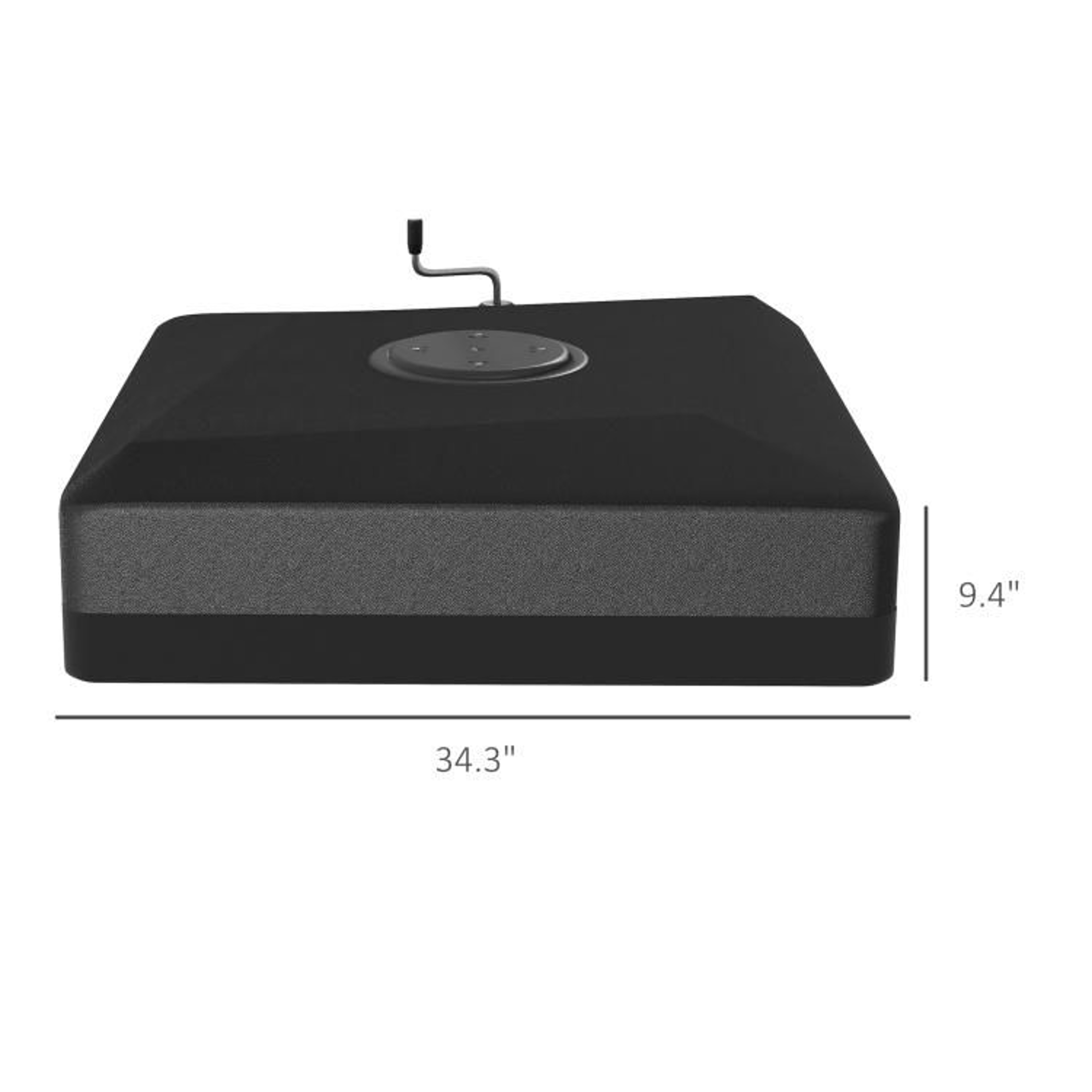330 Lb Fillable Cantilever Umbrella Base With Wheels And Adjustable Feet  Black 3