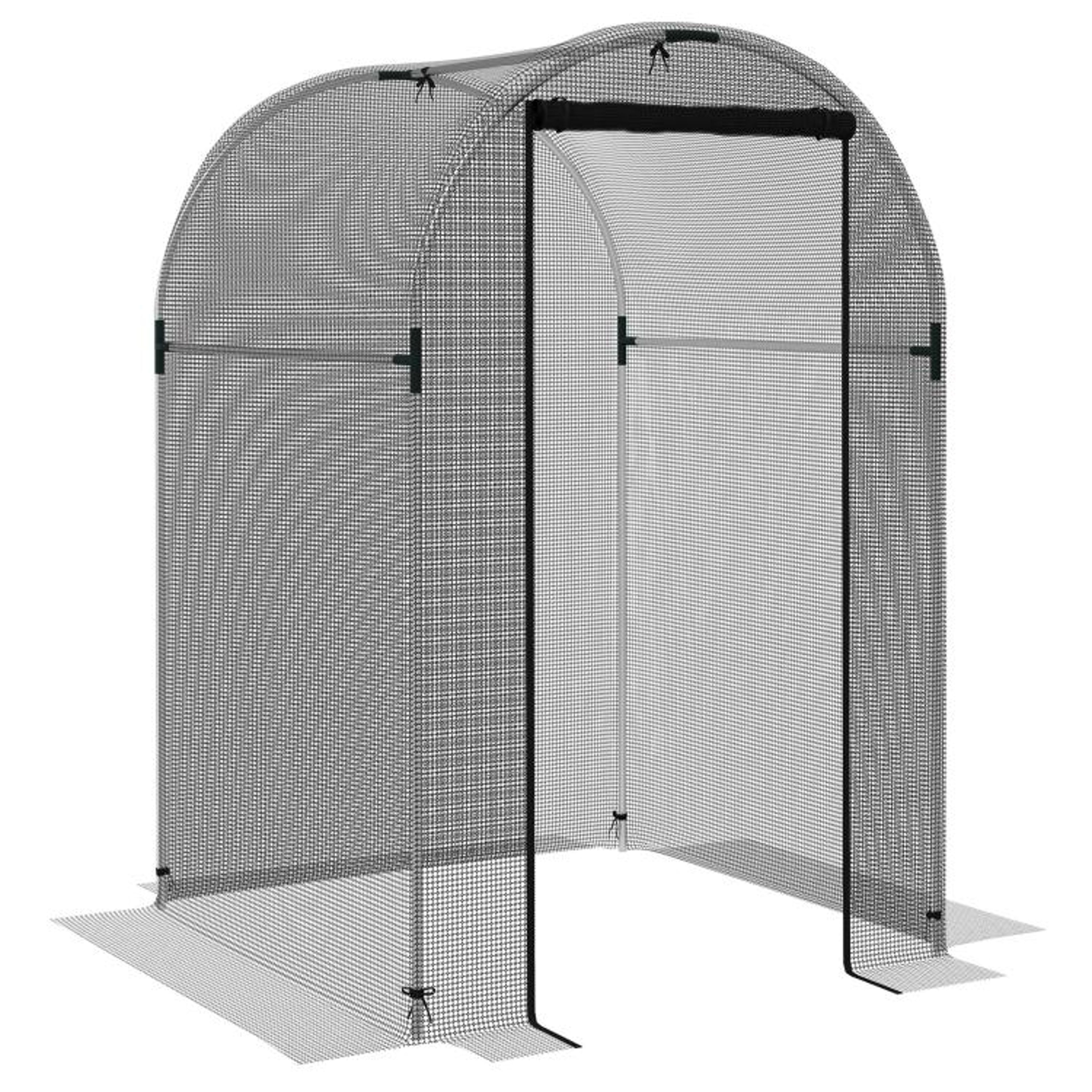 Galvanized Steel Plant Protection Cage With Zippered Door 4 X 4 Ft Black 0