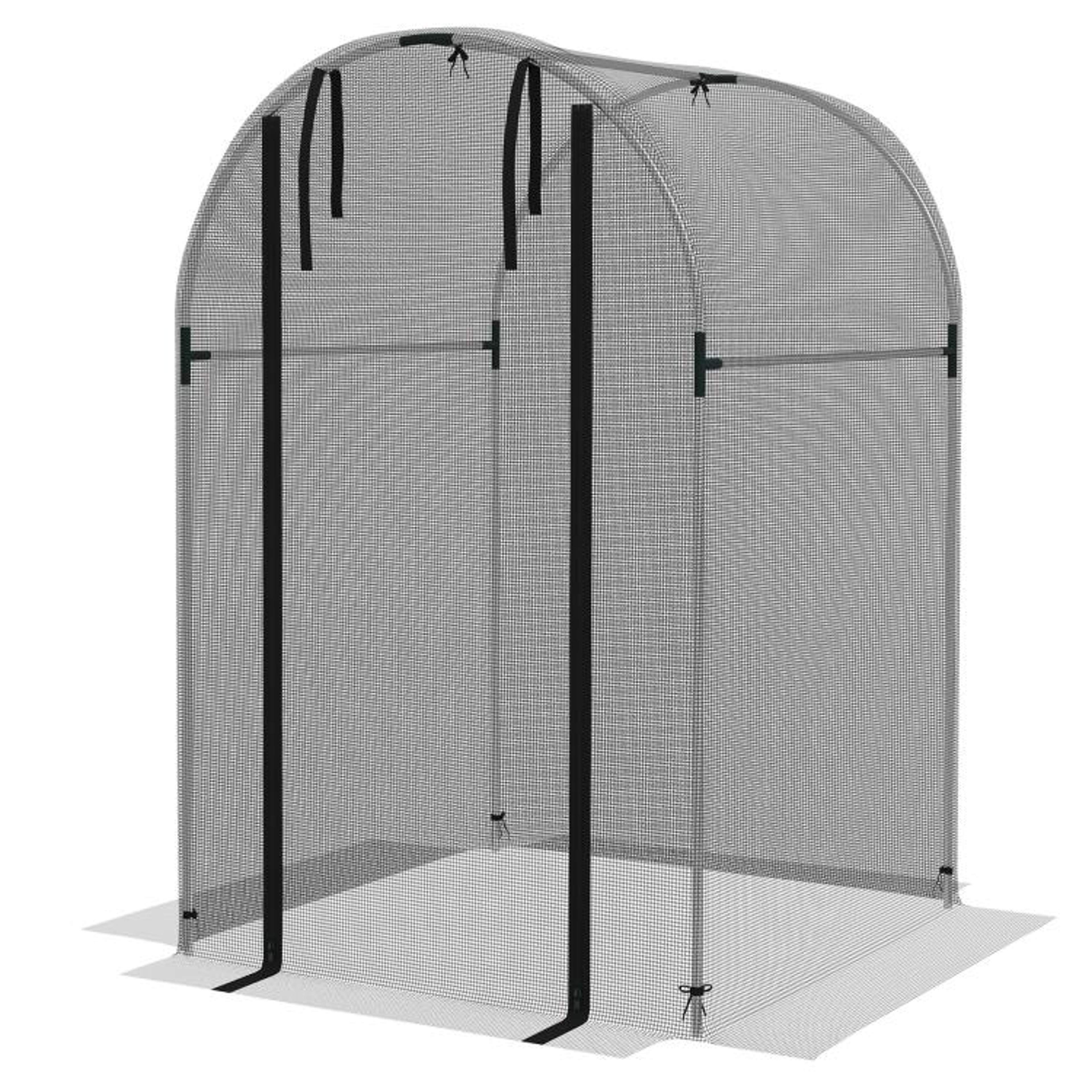Galvanized Steel Plant Protection Cage With Zippered Door 4 X 4 Ft Black 1