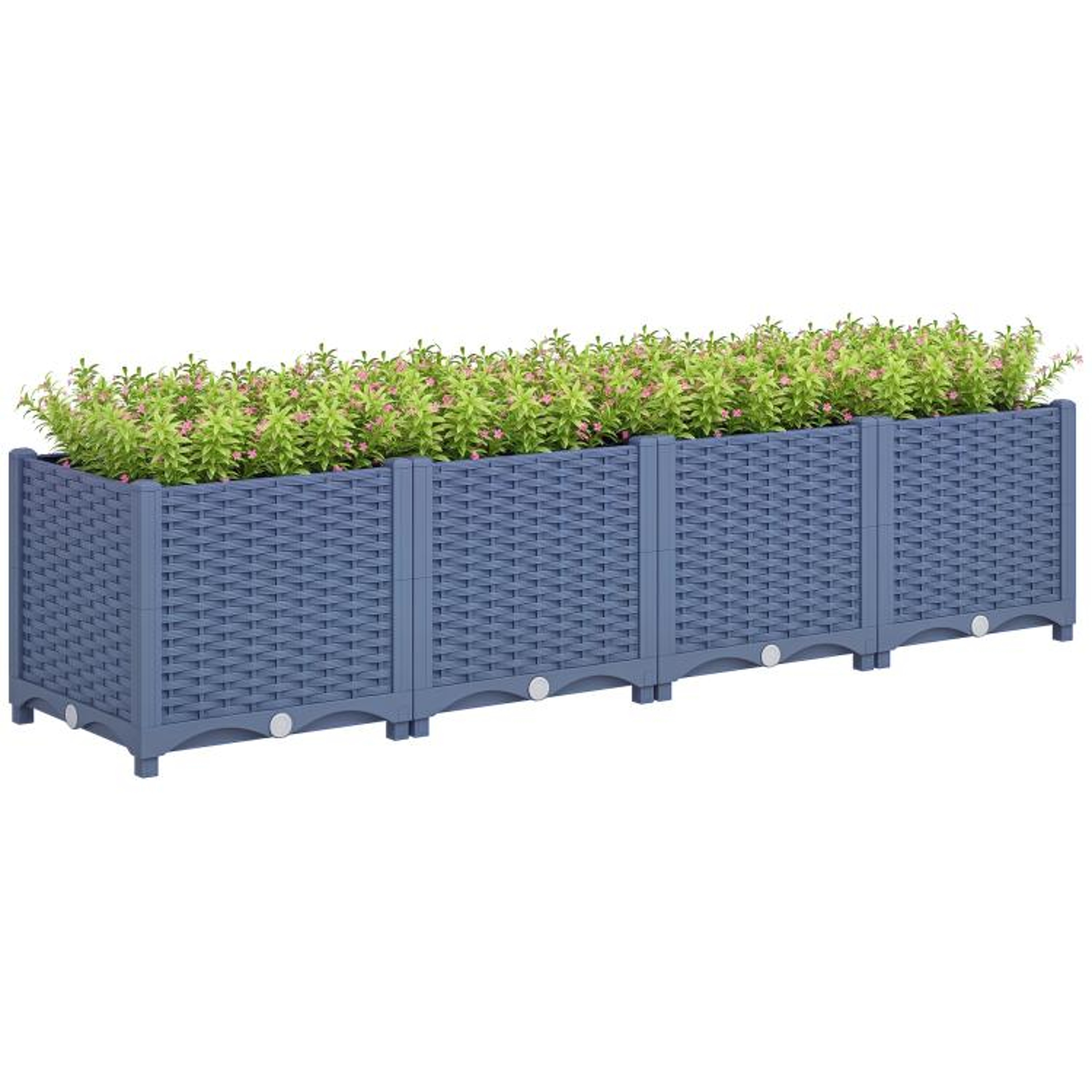Raised Garden Bed Planter Box With Drainage Holes For Vegetables And Flowers 0