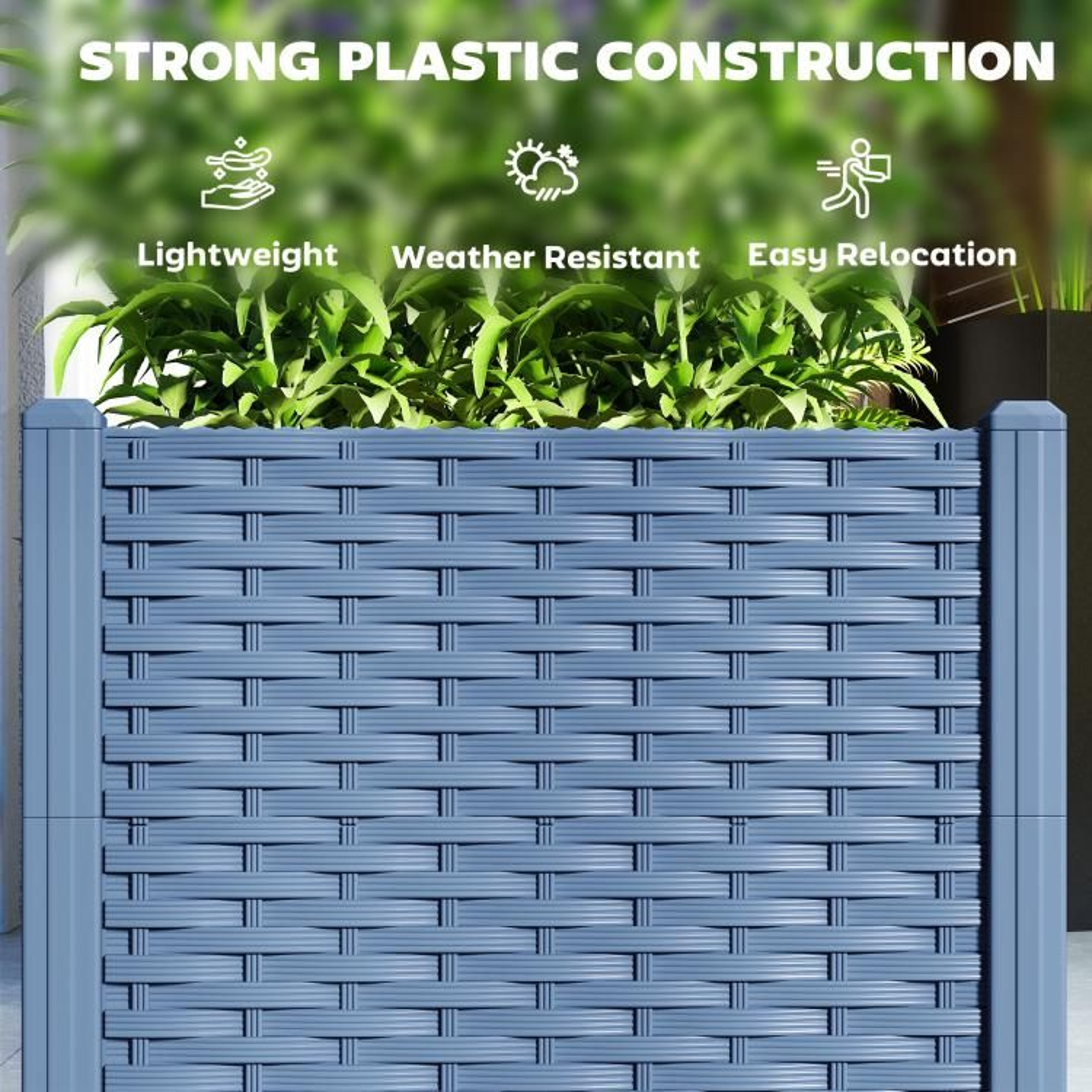 Raised Garden Bed Planter Box With Drainage Holes For Vegetables And Flowers 5