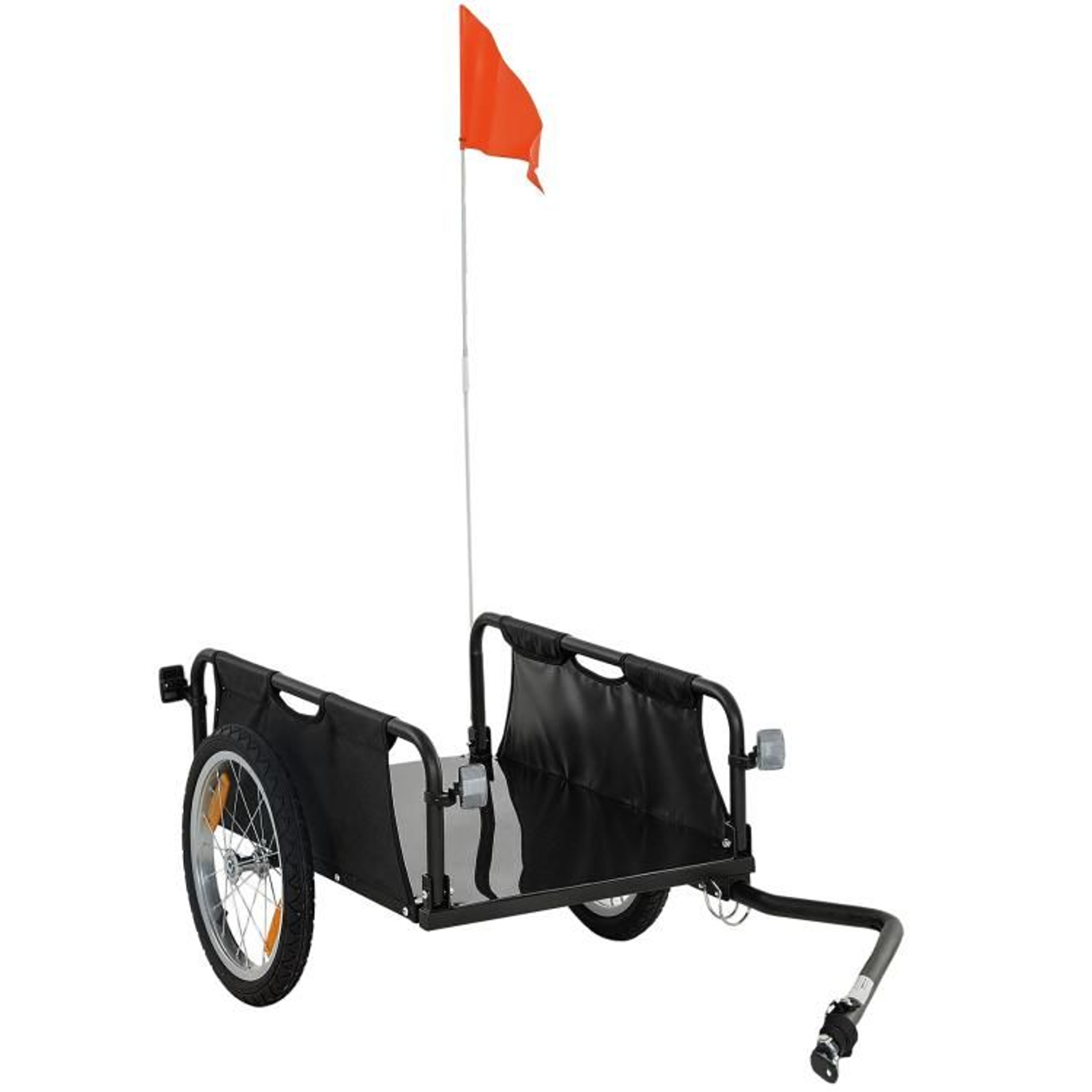 Bike Cargo Trailer With 16Inch Pneumatic Wheels And QuickRelease Design 0