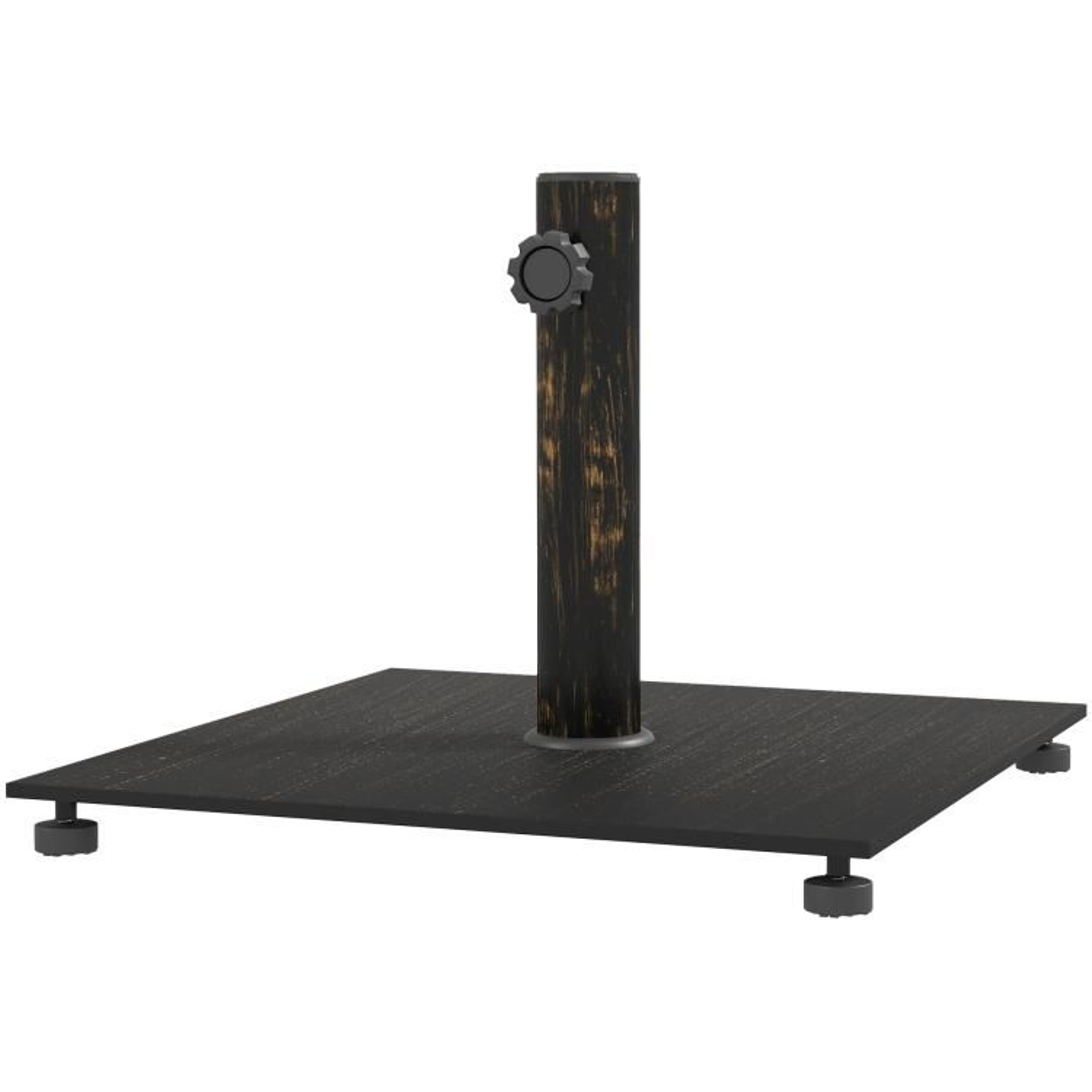 29 Lb Square Patio Umbrella Base With Adjustable Feet Bronze Metal Stand 1
