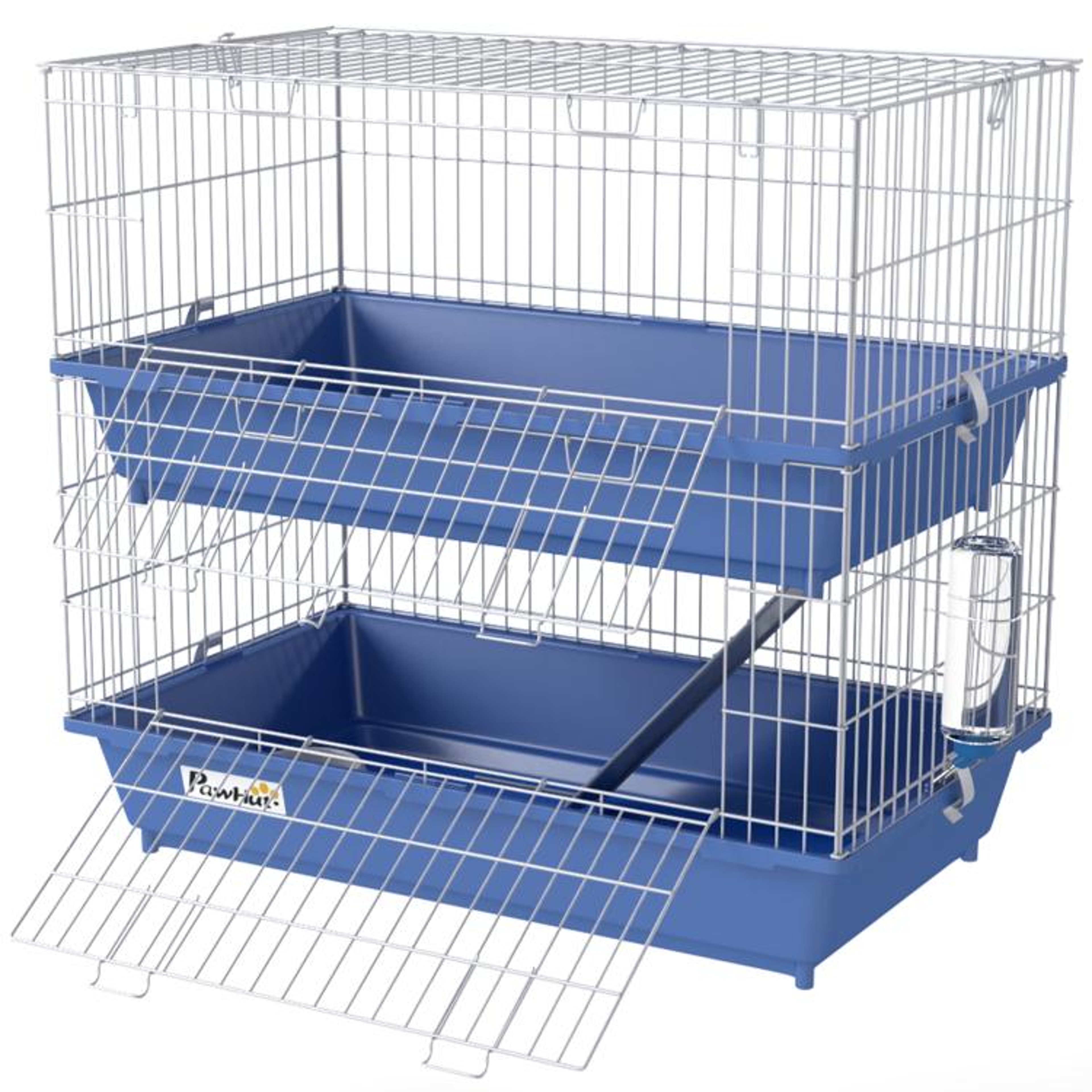 2Tier Small Animal Cage For Guinea Pigs Ferrets And Chinchillas With Feeding Accessories  Blue 1