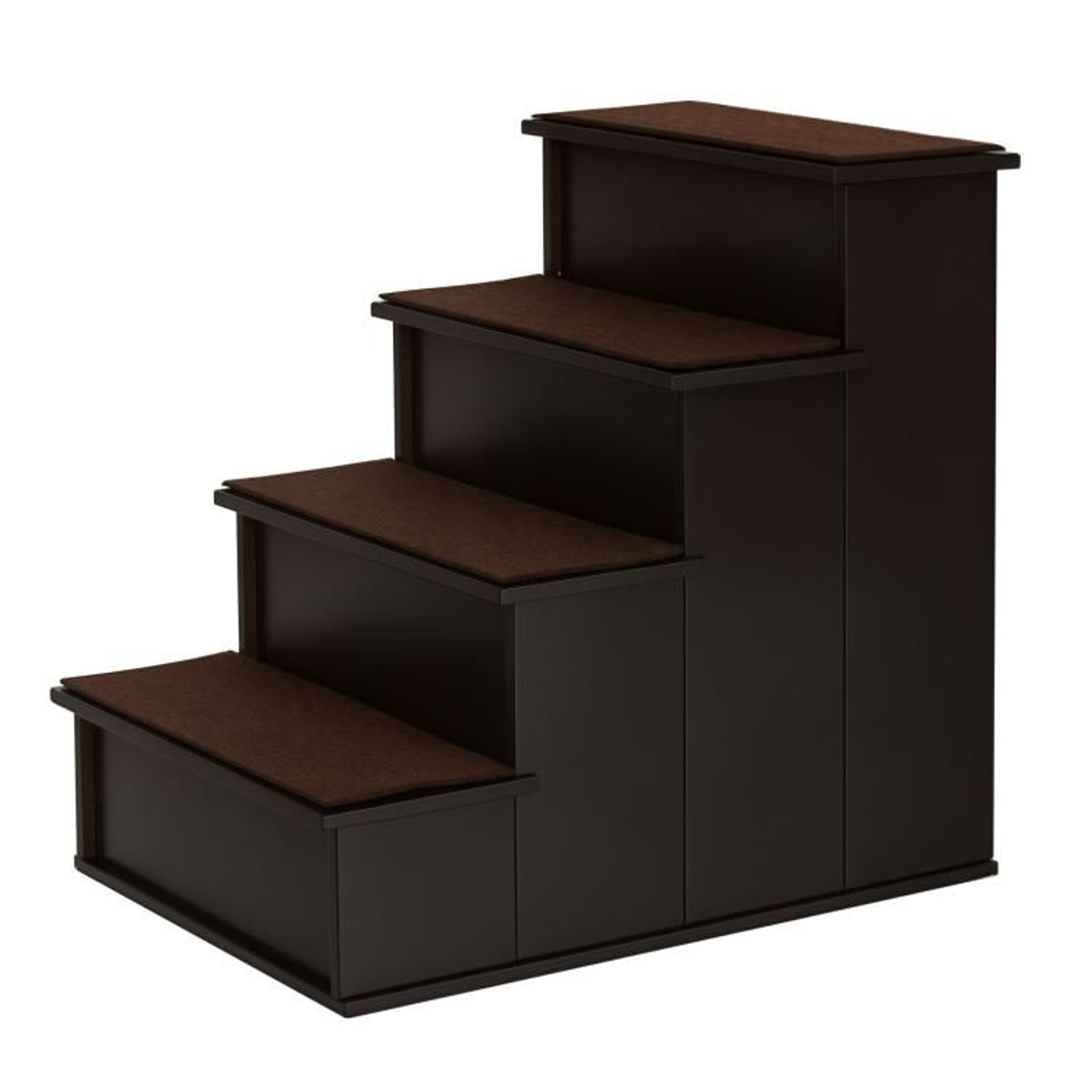 4Step Pet Stairs For Small Dogs And Cats With Removable Cushions  Brown 0