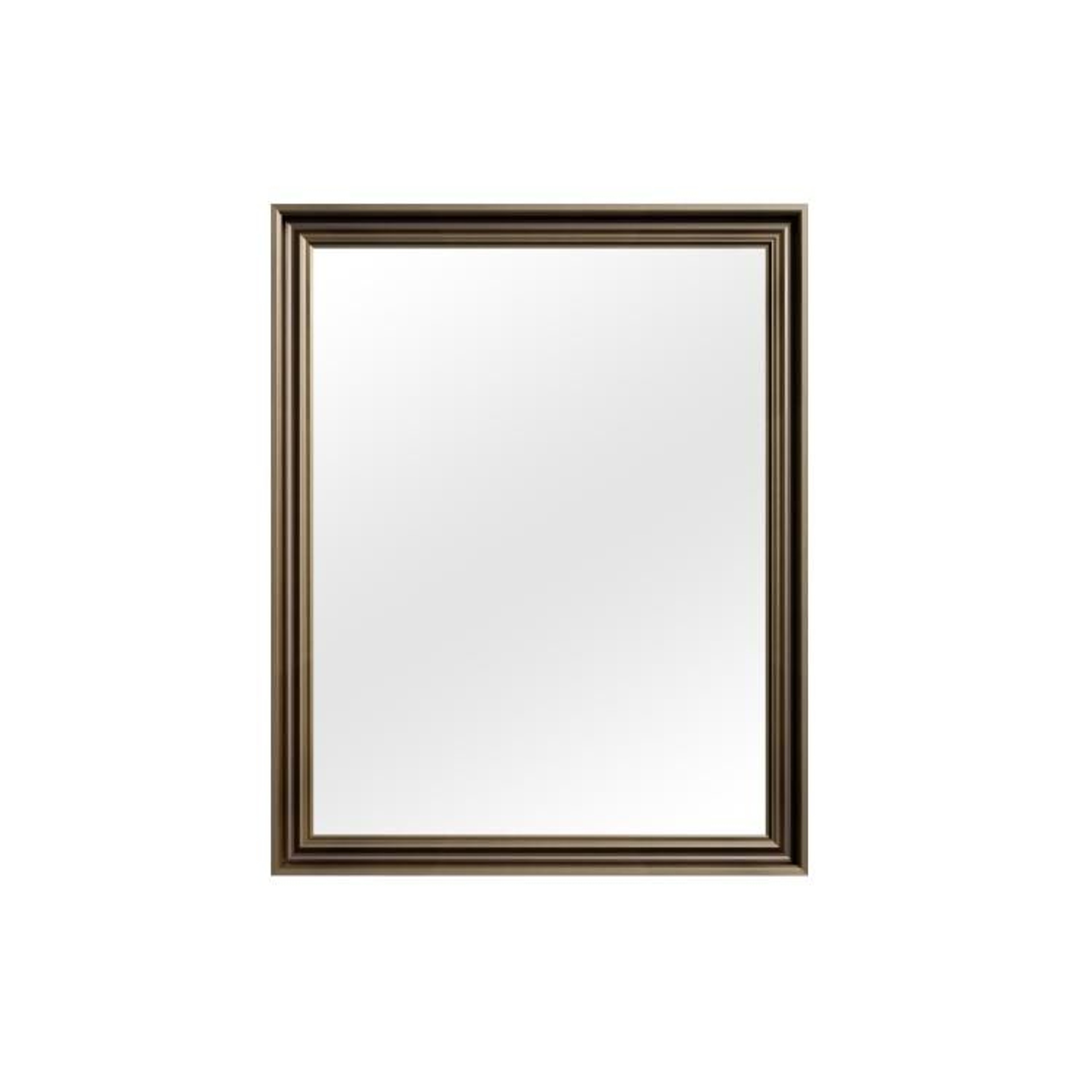 Vintage Black Bathroom Wall Mirror With Tempered Glass And Wood Grain Frame 4