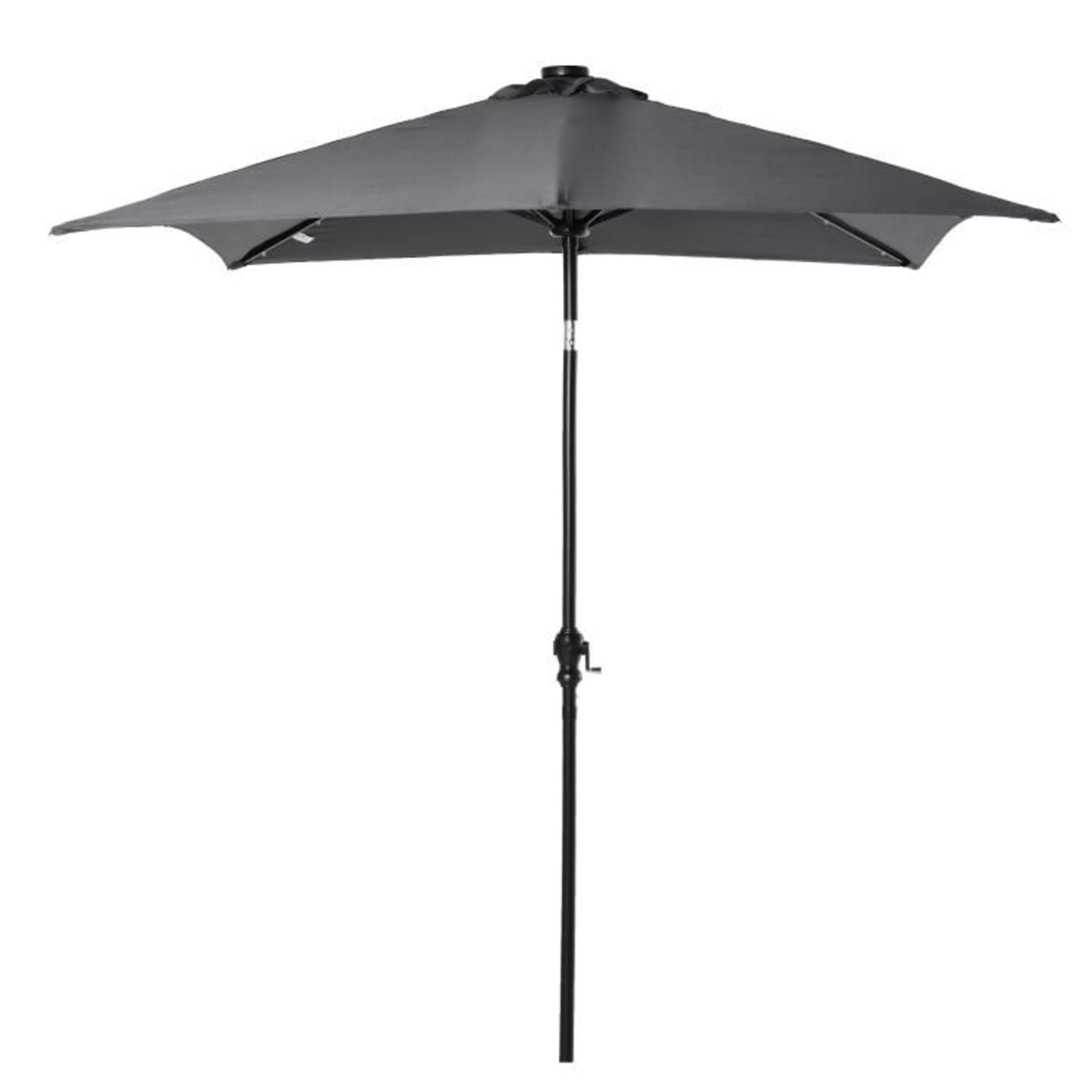 9 X 7 Ft Solar LED Patio Umbrella With Tilt And Crank  Gray 4