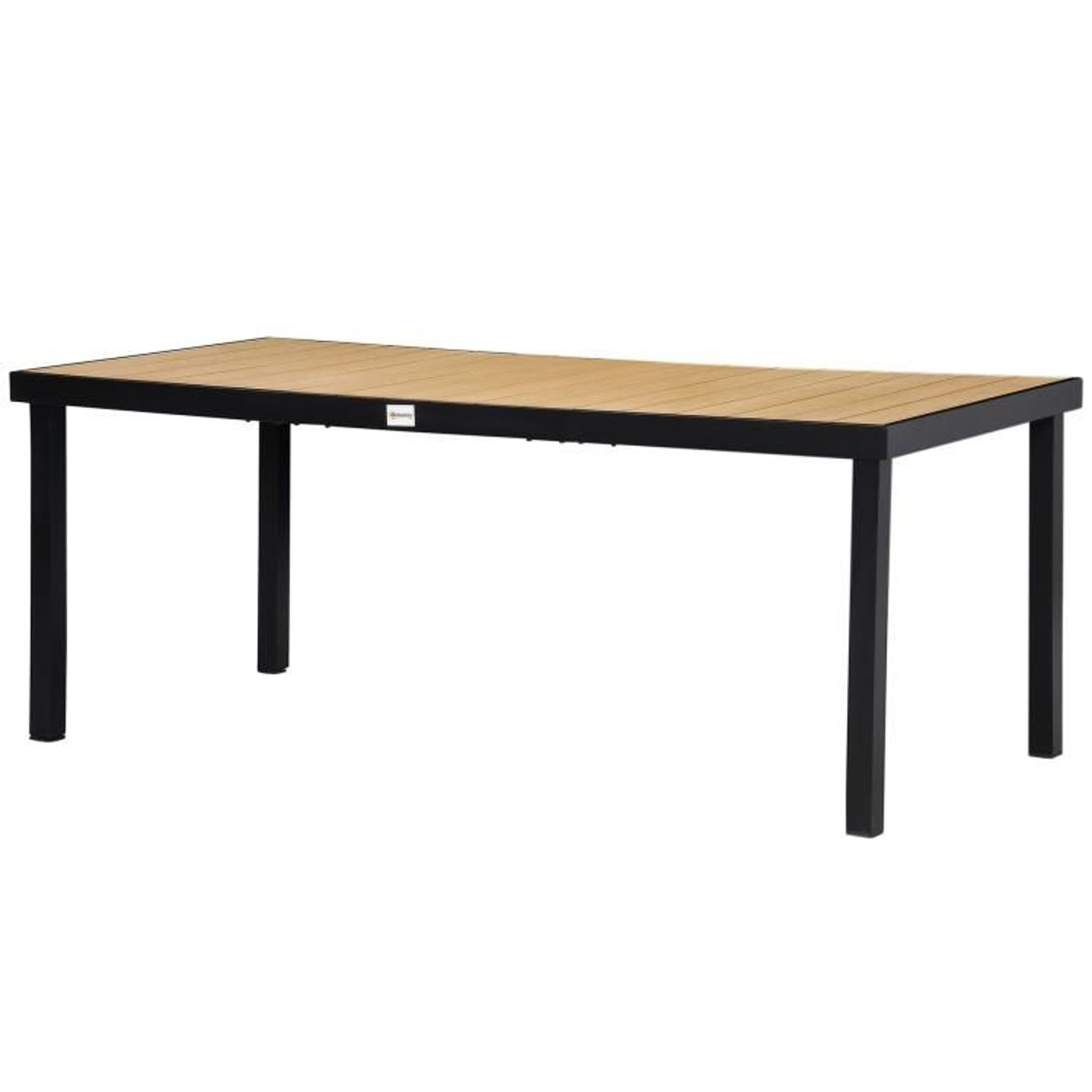 Outdoor Dining Table For 8 With Aluminum Frame And Faux Wood Top 1