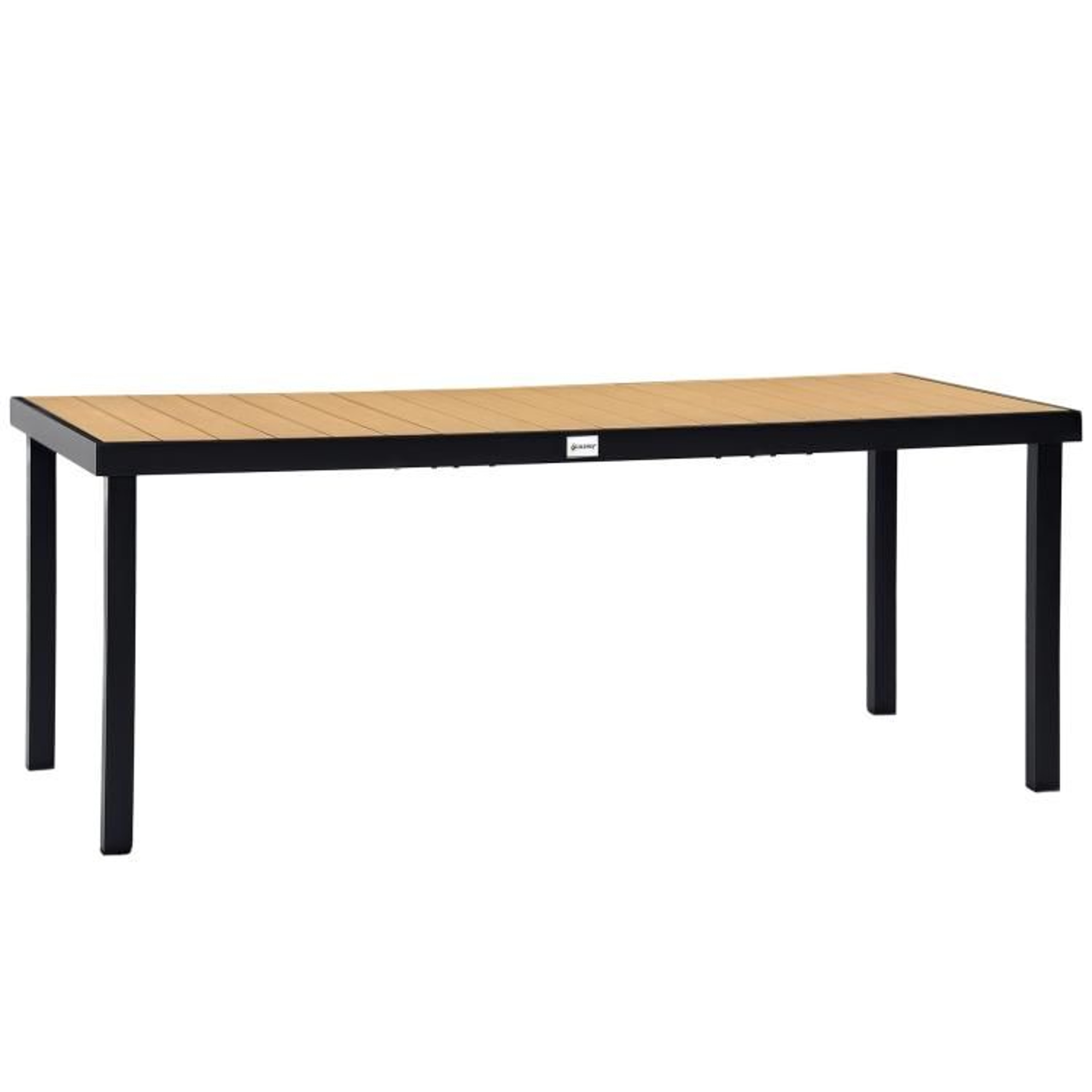 Outdoor Dining Table For 8 With Aluminum Frame And Faux Wood Top 0