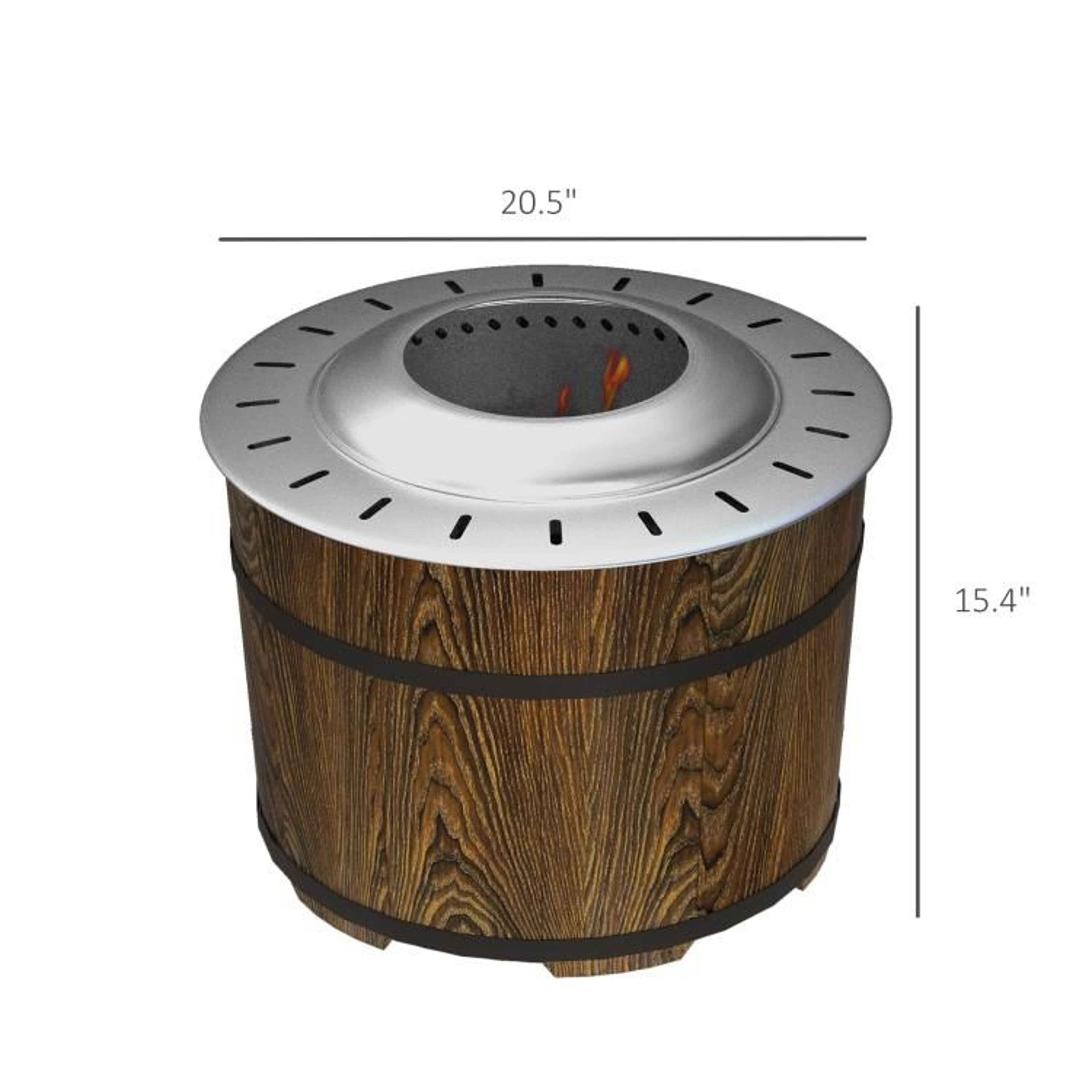 Smokeless Wood Burning Fire Pit With Fireproof Mat For Patio And Camping 5