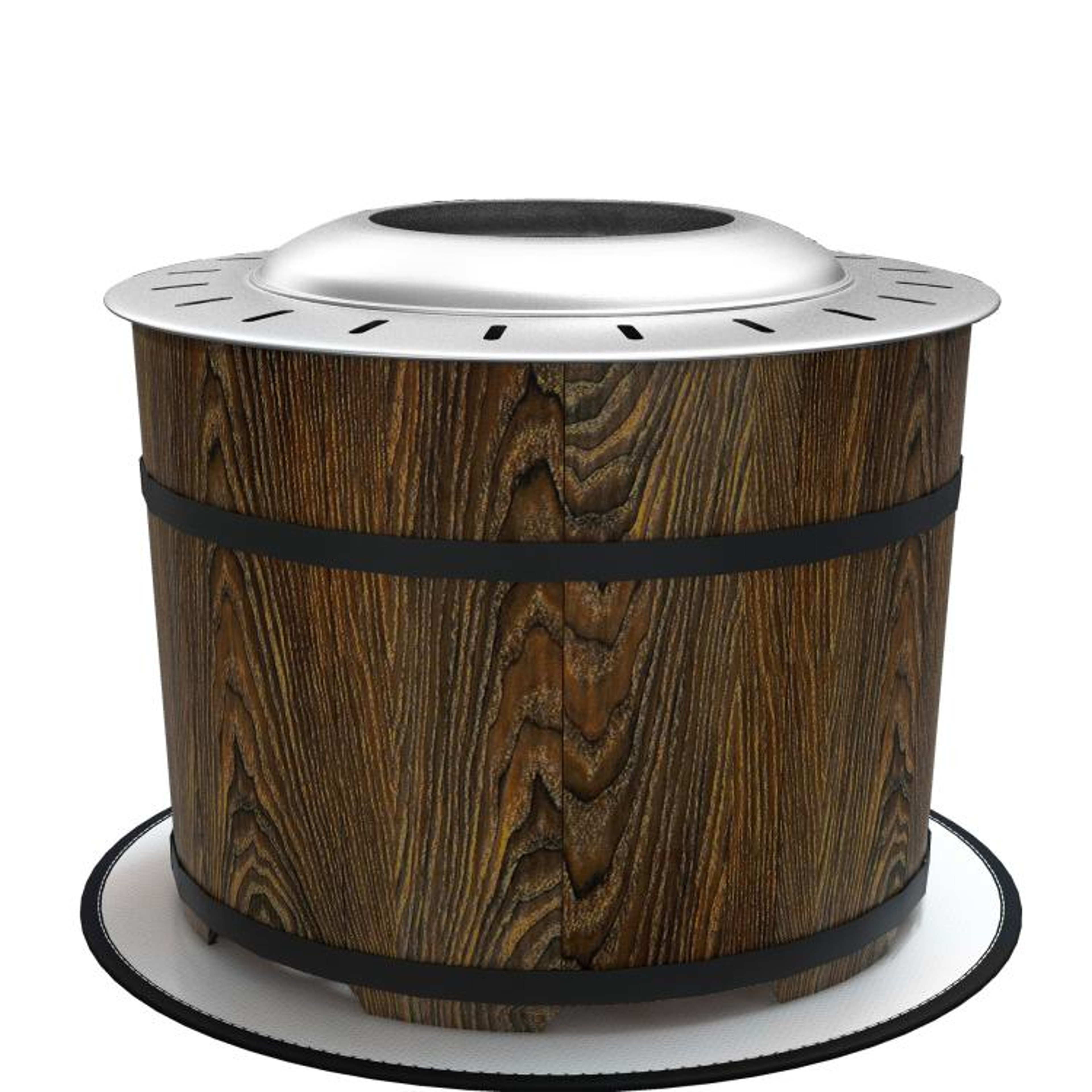Smokeless Wood Burning Fire Pit With Fireproof Mat For Patio And Camping 1