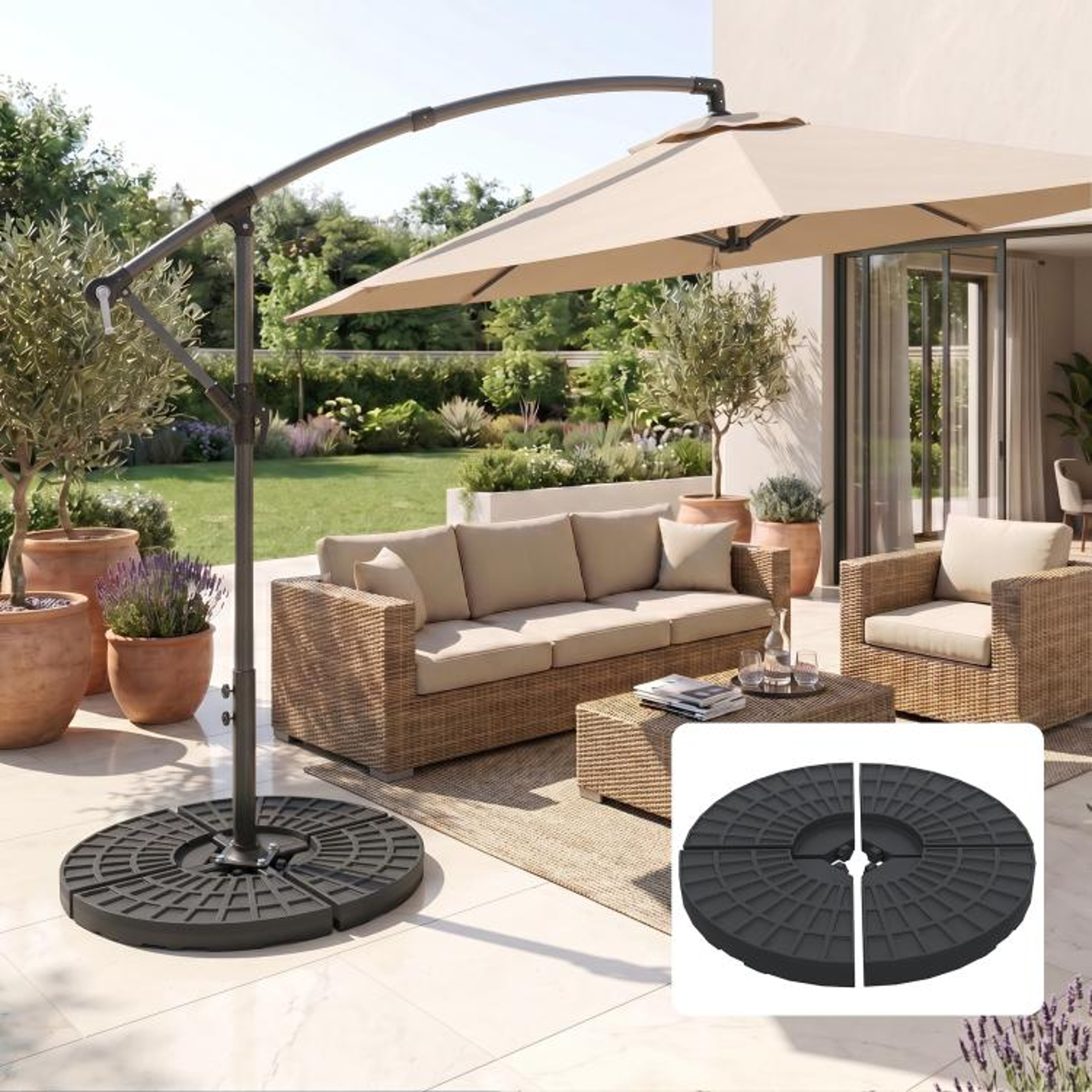 Fillable Patio Umbrella Base Weights For Offset And Cantilever Umbrellas 6