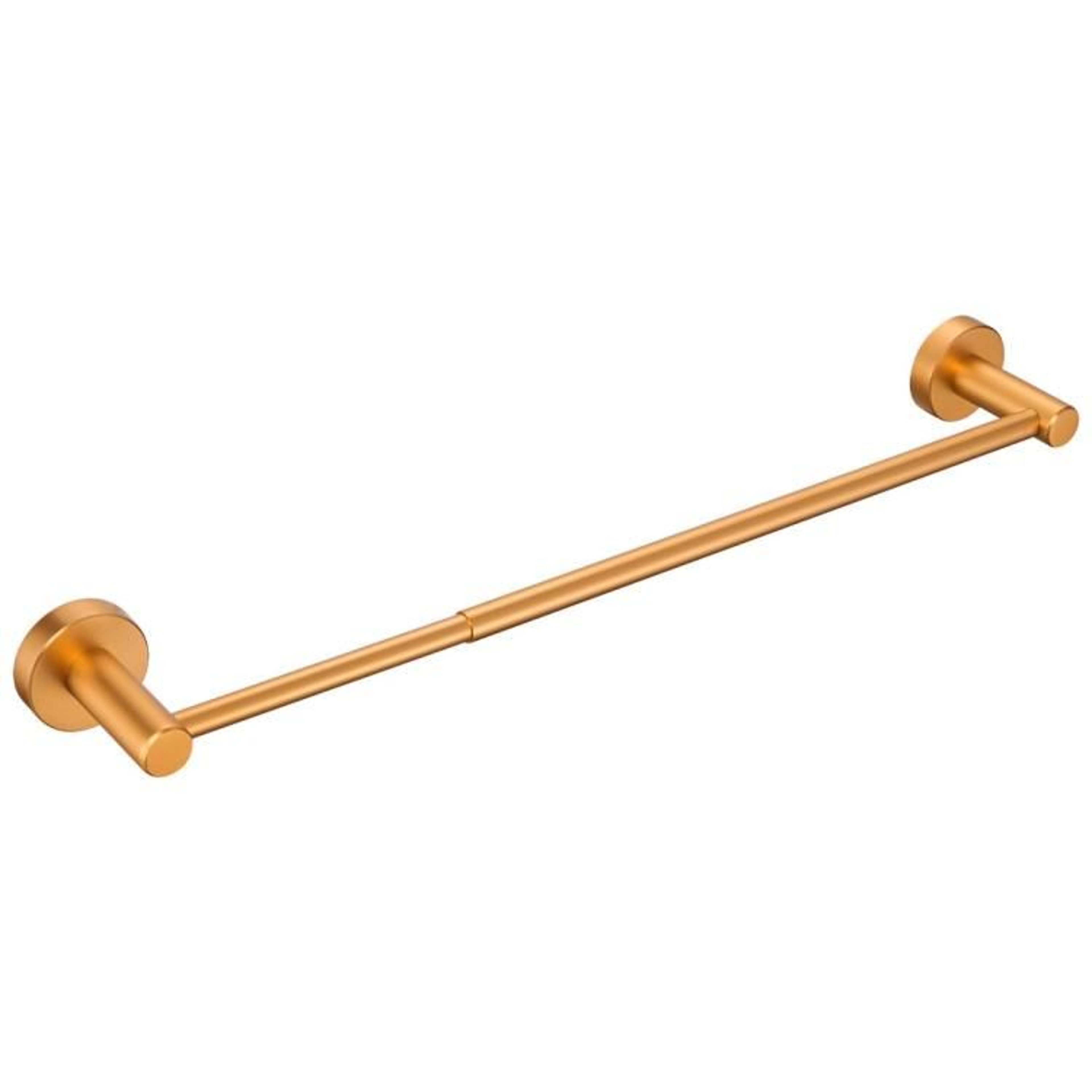 Adjustable Towel Bar  Brushed Gold Aluminum Wall Mount 0