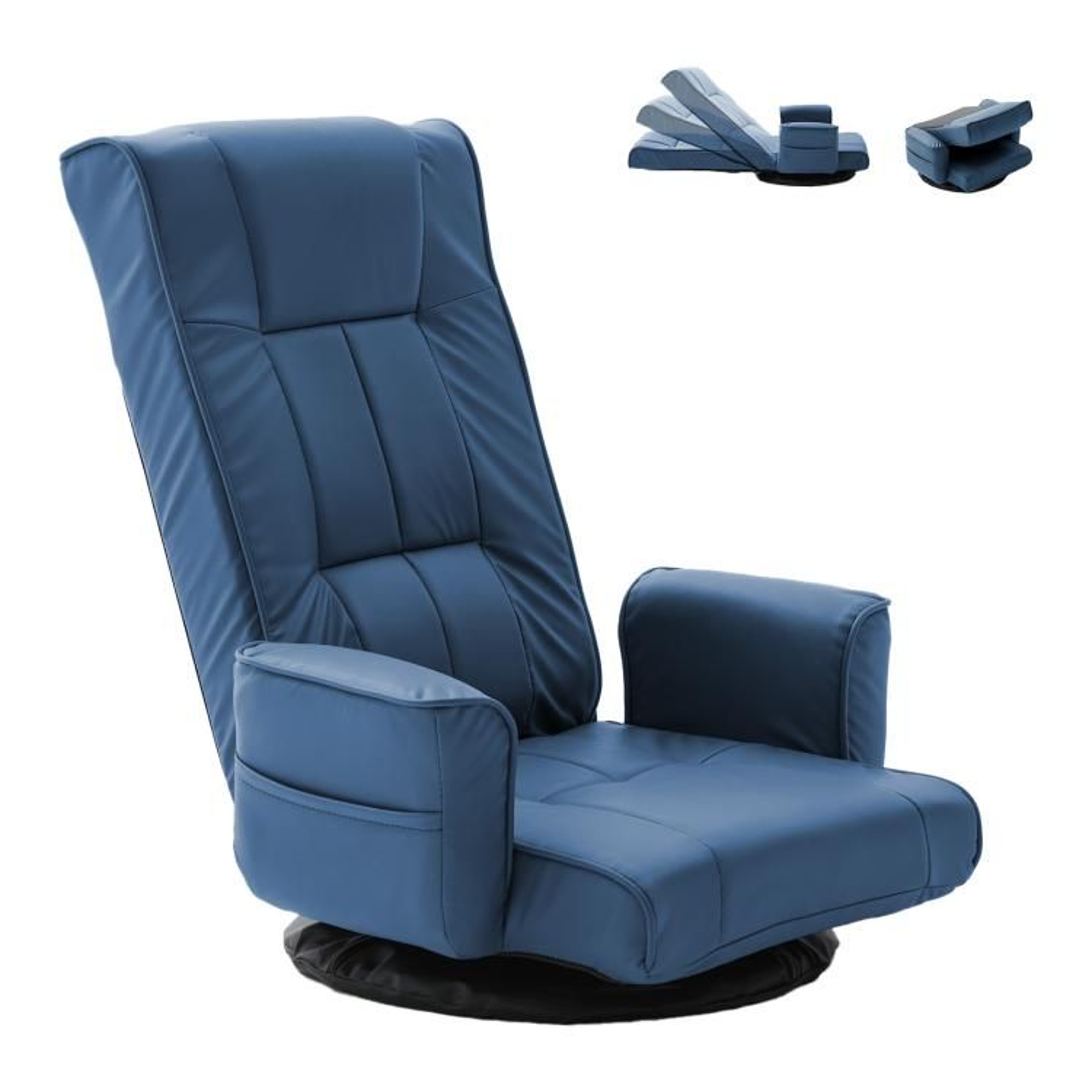 360 Swivel Gaming Floor Chair With 14Position Adjustable Backrest And Armrests 1