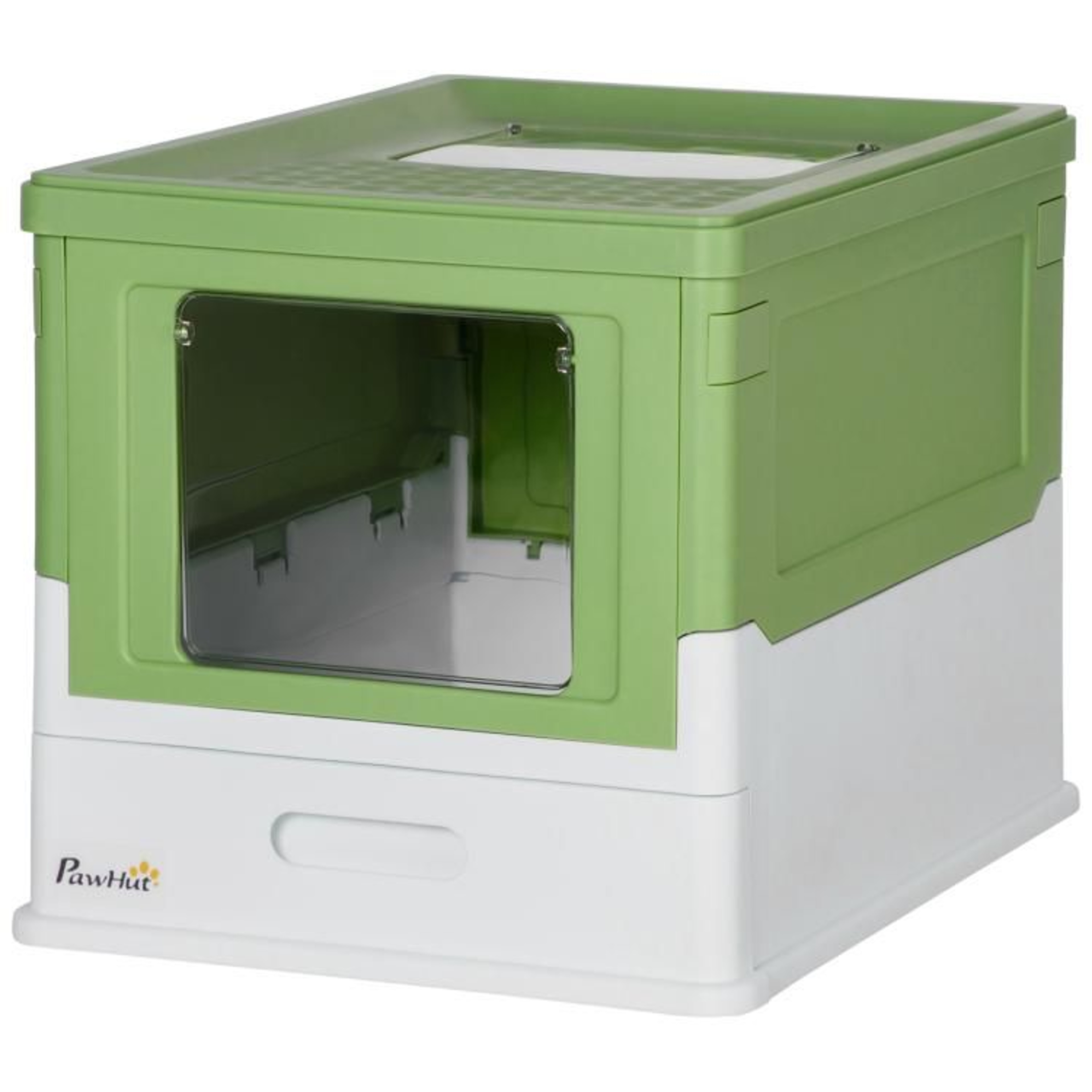 Enclosed Cat Litter Box With Front Entry Top Exit And PullOut Tray 1