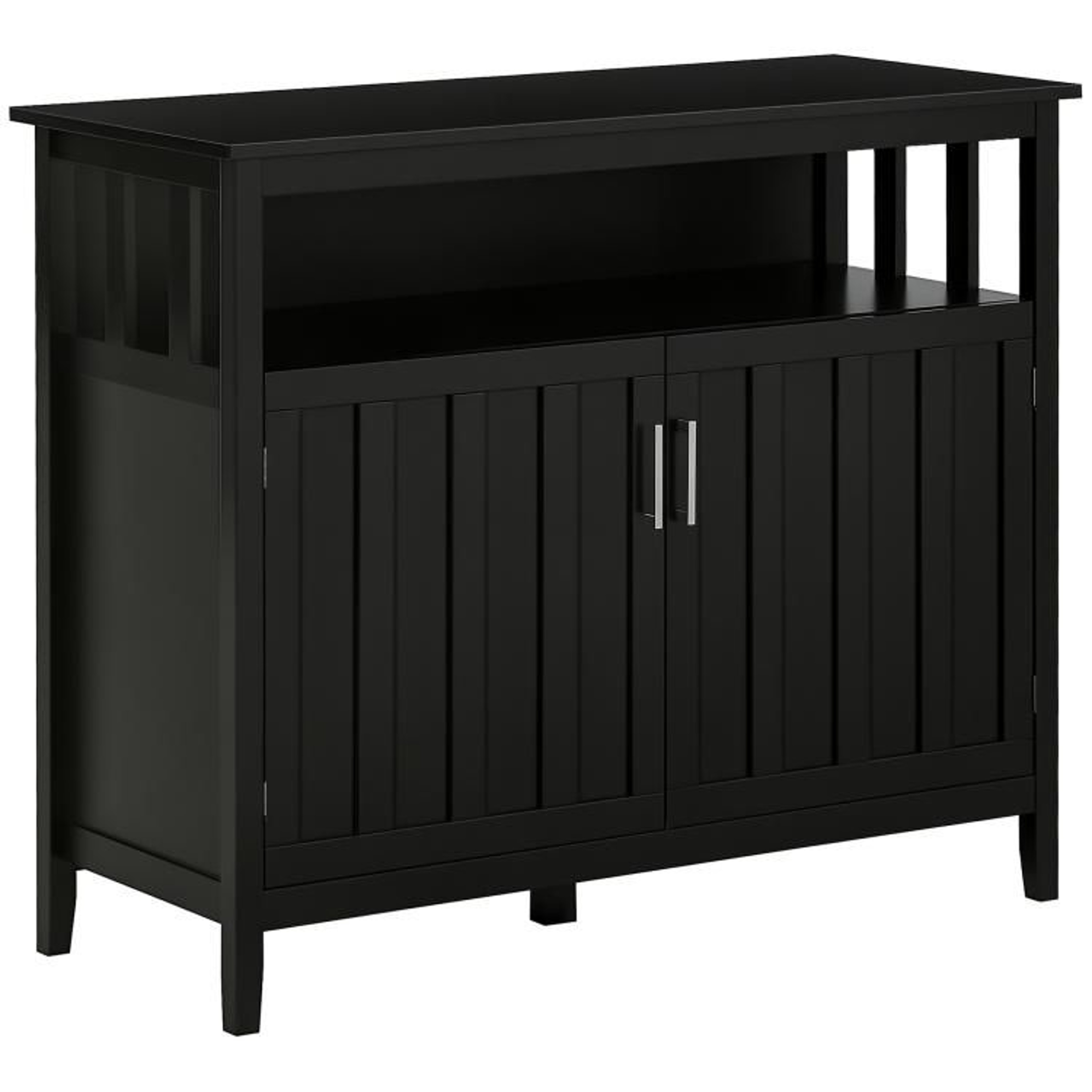 Black Sideboard Buffet Cabinet With 2 Doors And Adjustable Shelves 0