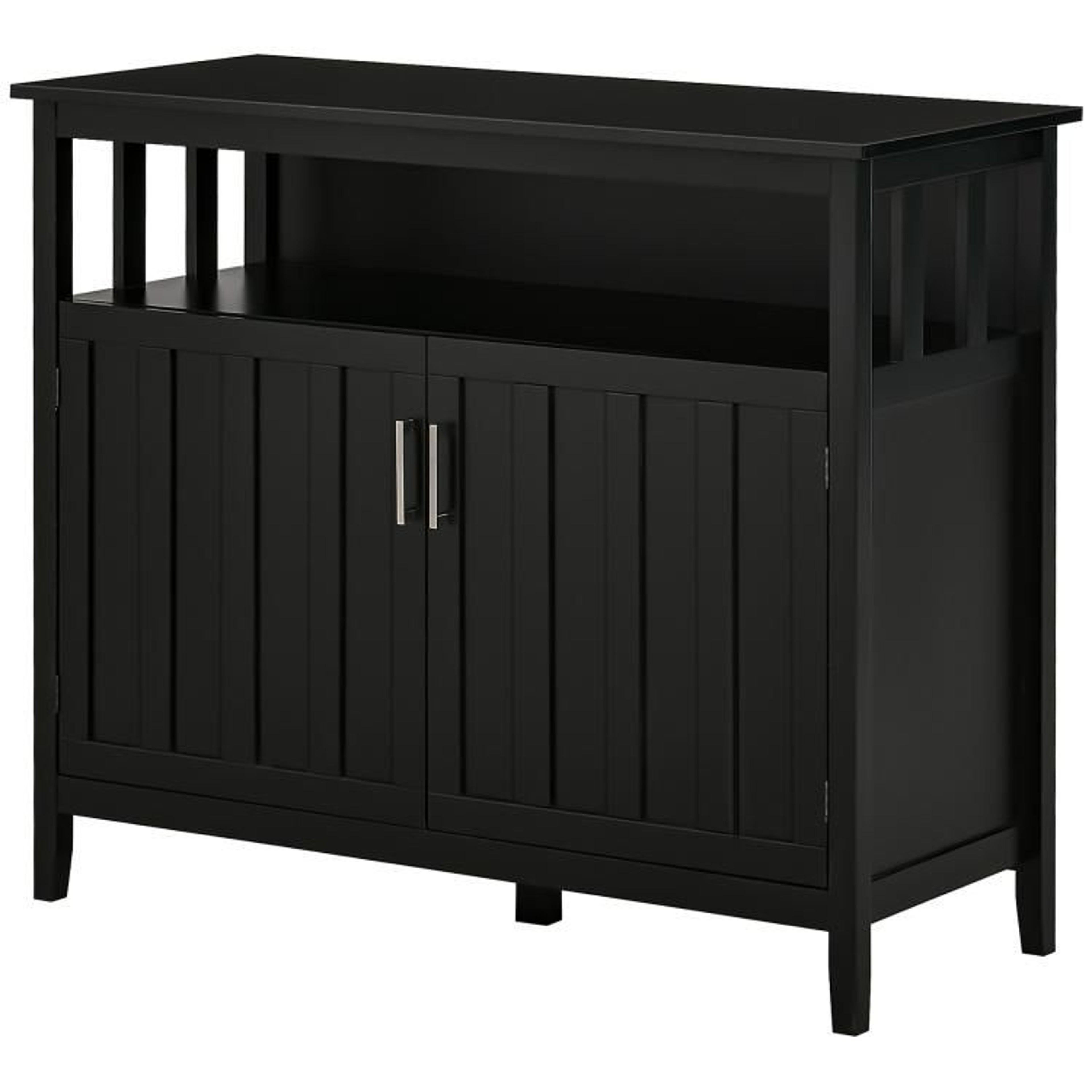 Black Sideboard Buffet Cabinet With 2 Doors And Adjustable Shelves 1