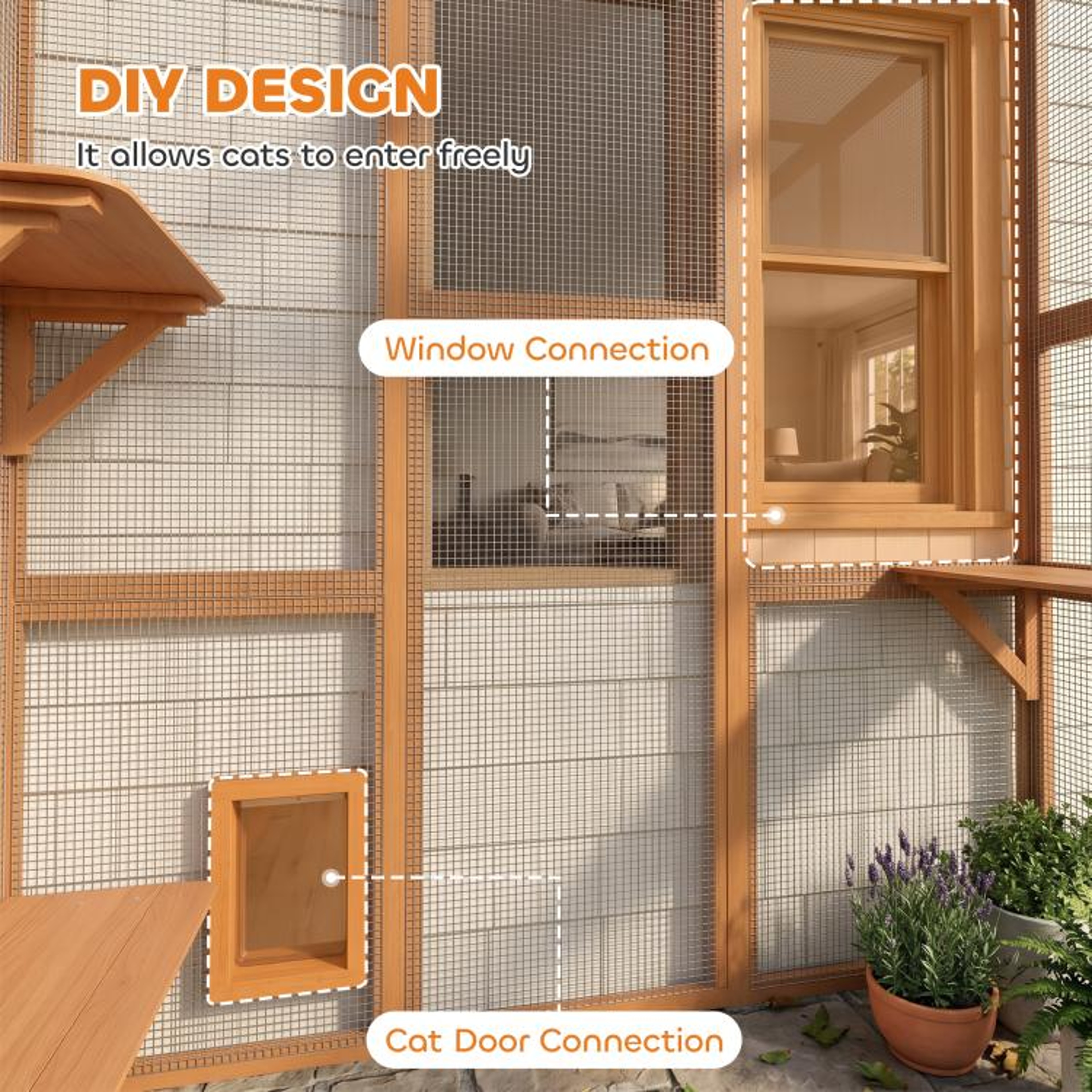 Outdoor Wooden Cat House With 6Level Platforms And WeatherResistant Roof 5