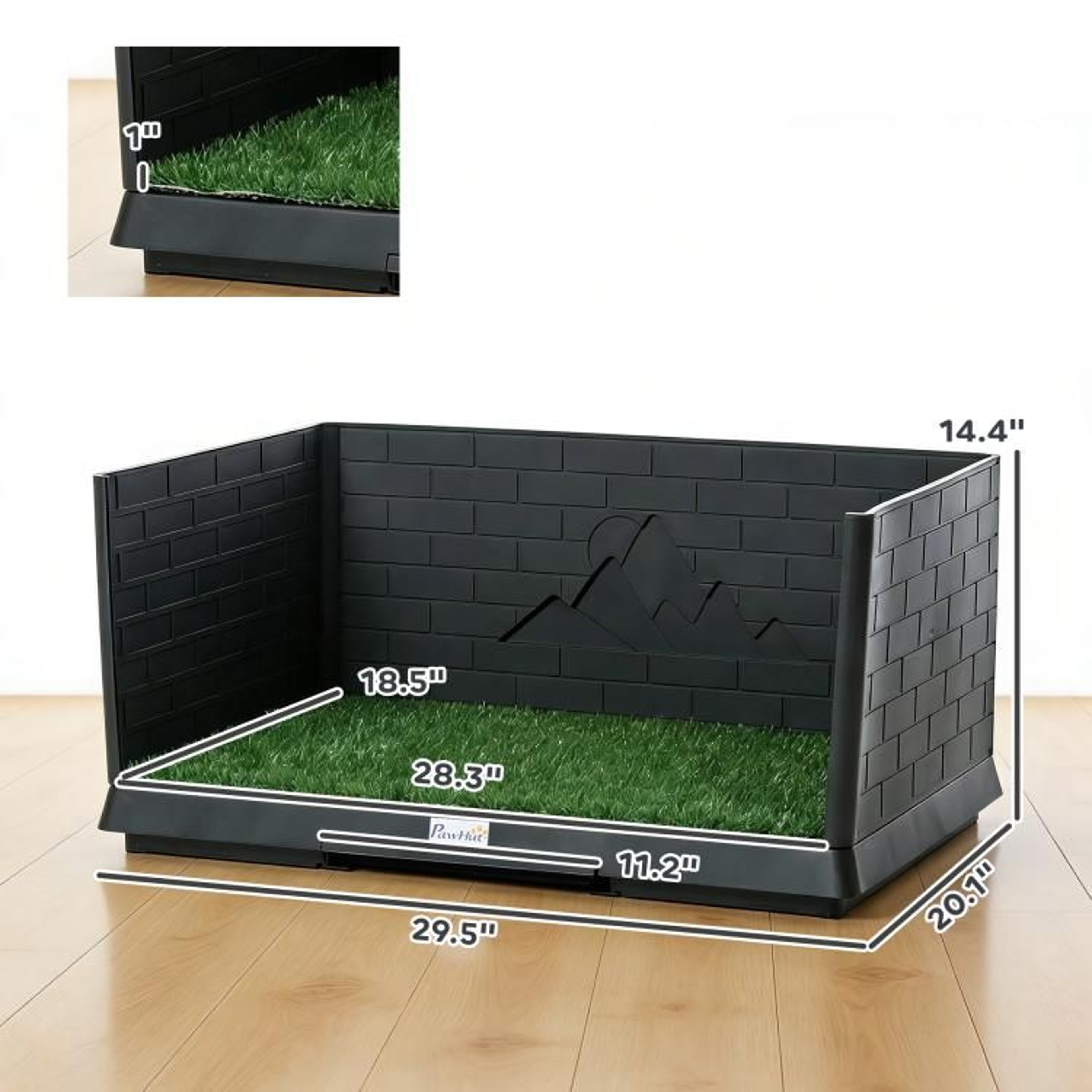 Dog Grass Potty Pad With High Walls And SlideOut Tray For Indoor Training 4