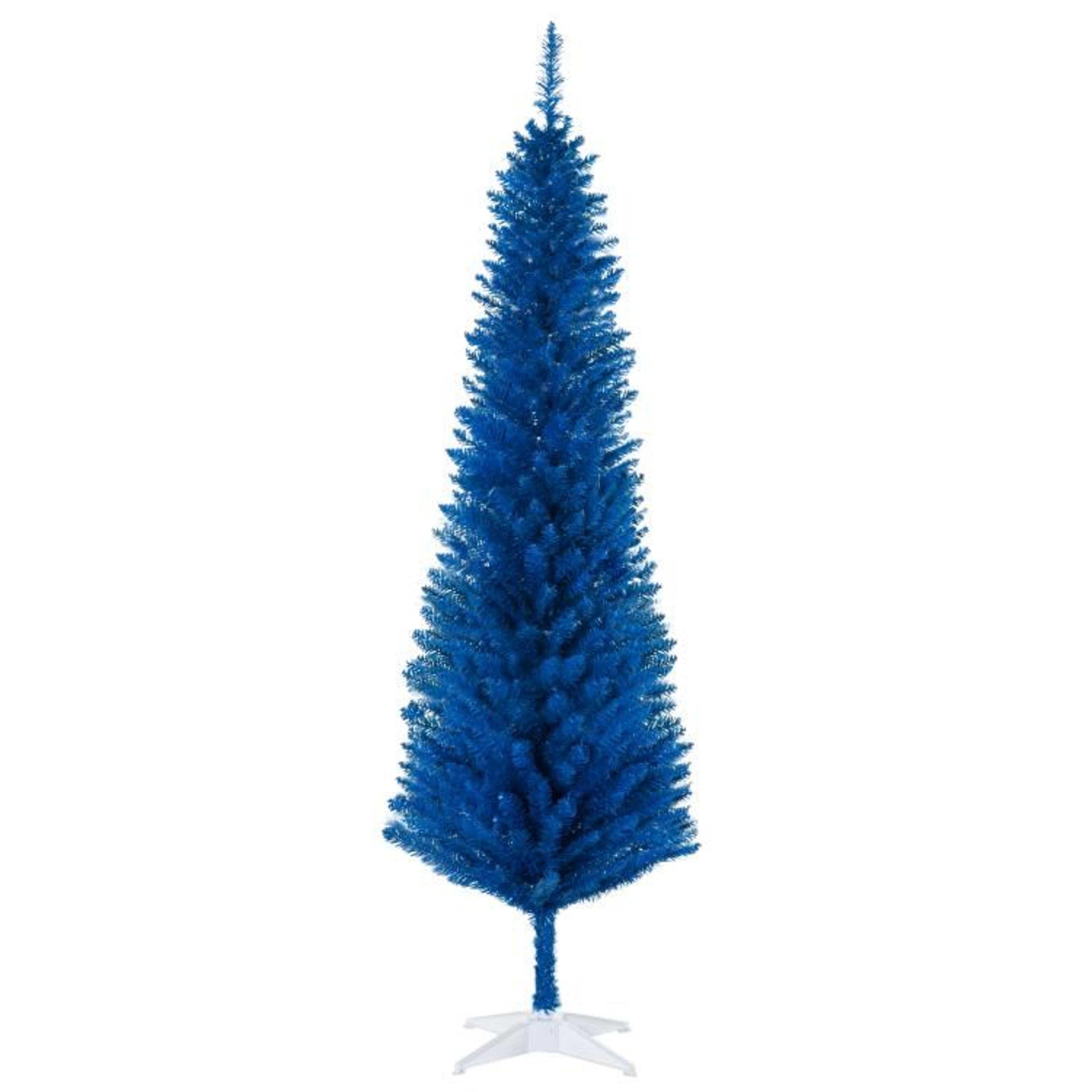 6 Ft Blue Pencil Christmas Tree With 390 Realistic Branch Tips 0