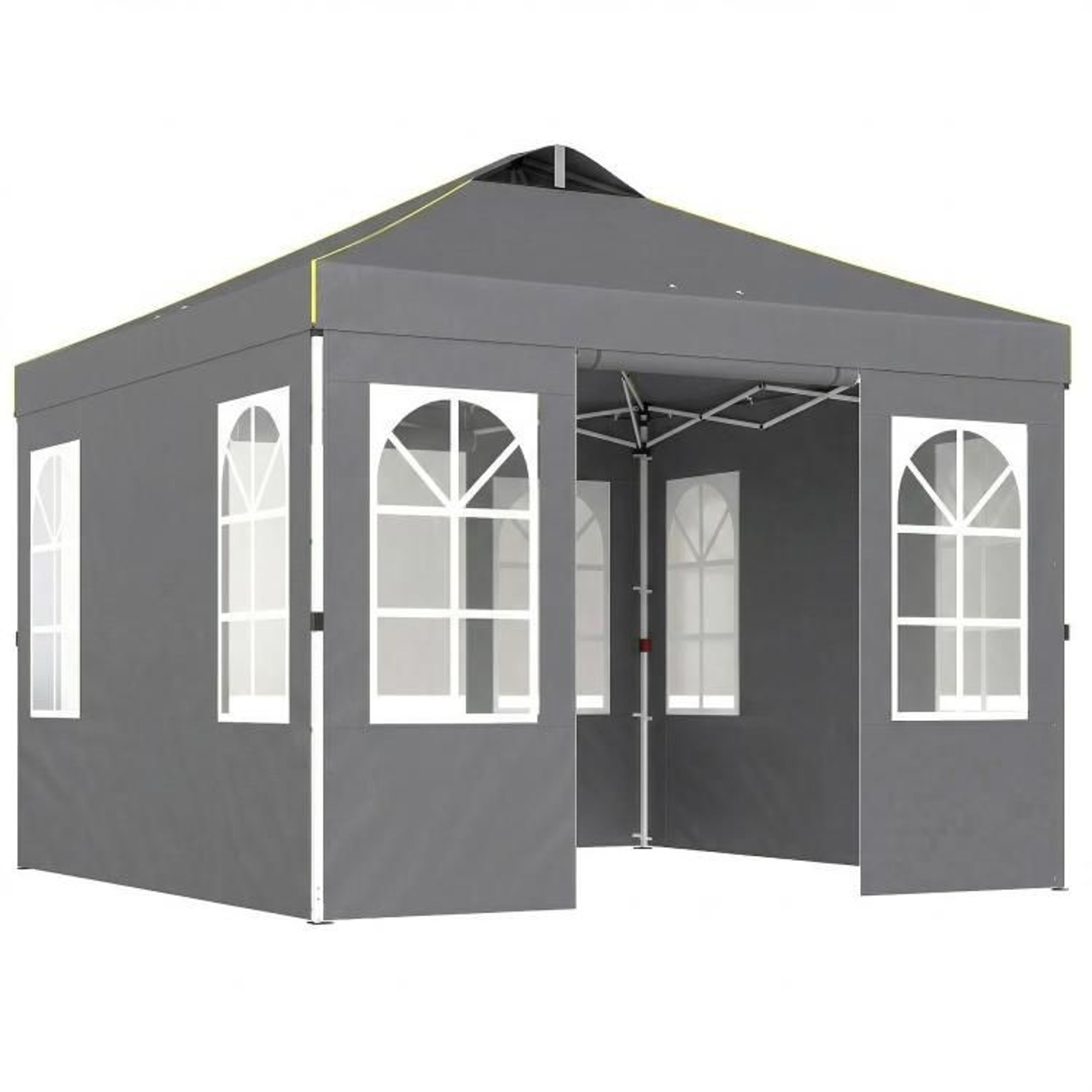 96 X 96 Ft Pop Up Canopy Tent With Sidewalls And UPF 50 Sun Protection 0