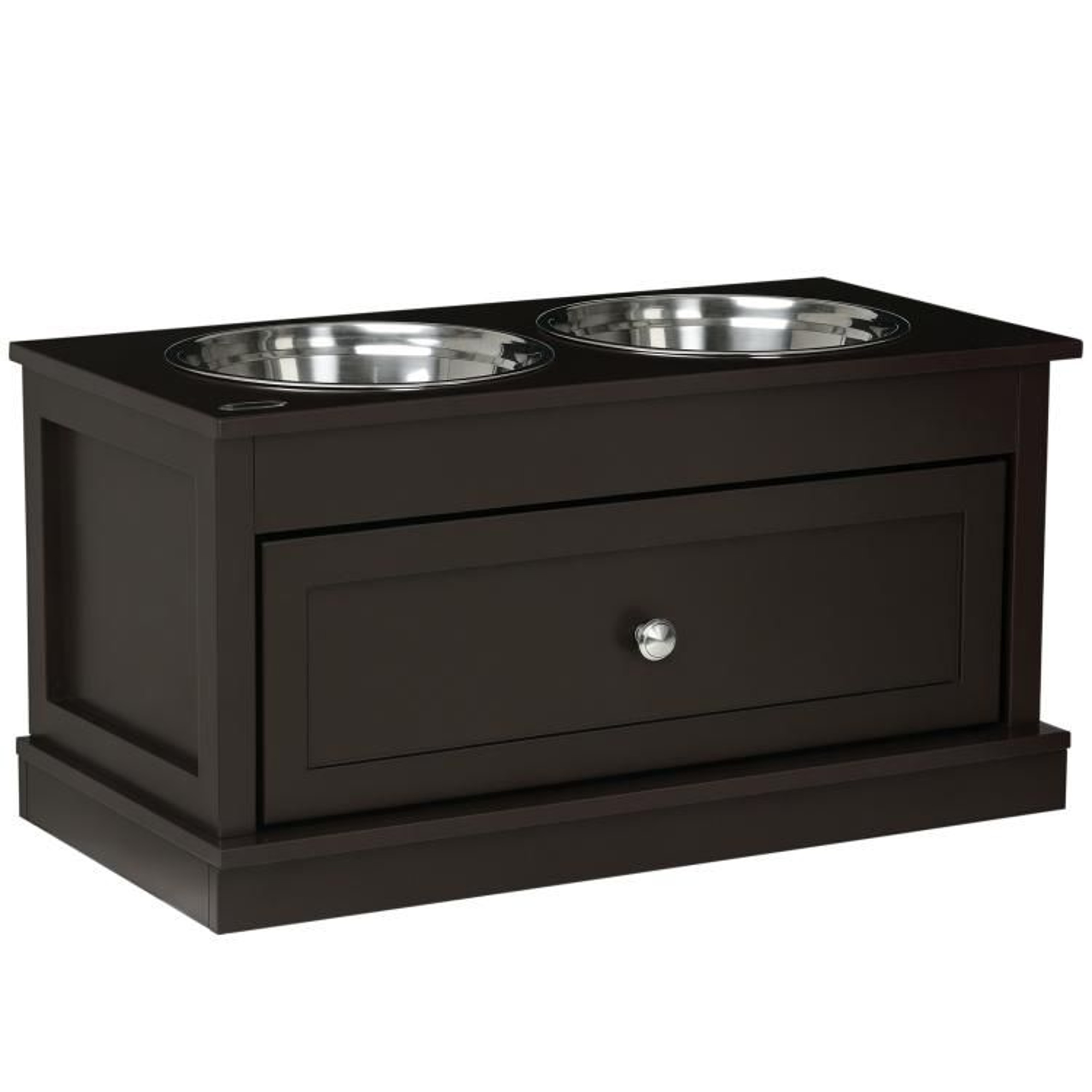 Elevated Dog Bowls With 11L Storage Drawer And Stainless Steel Bowls 0
