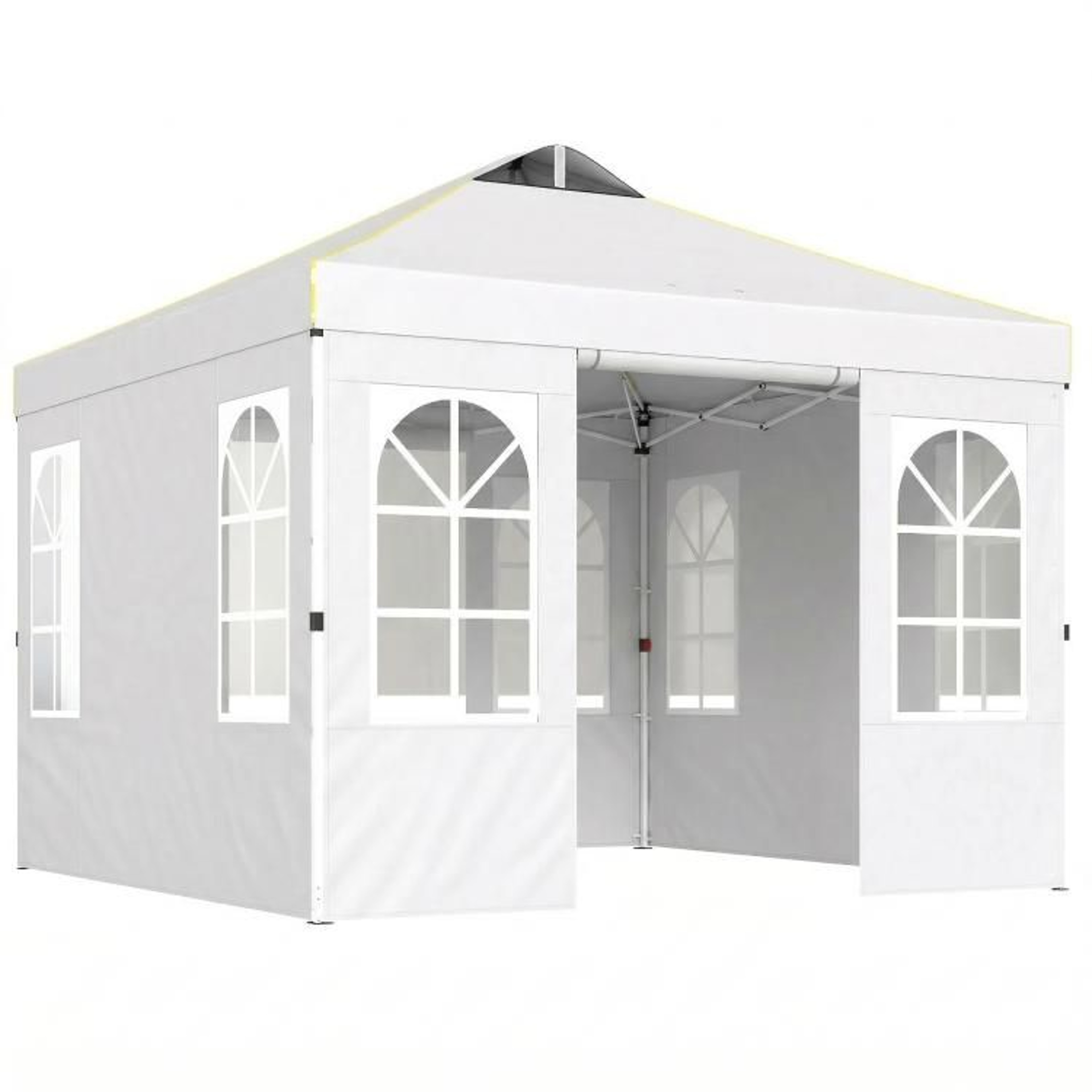96 X 96 Ft Pop Up Canopy Tent With Sidewalls And  Sun Protection 0