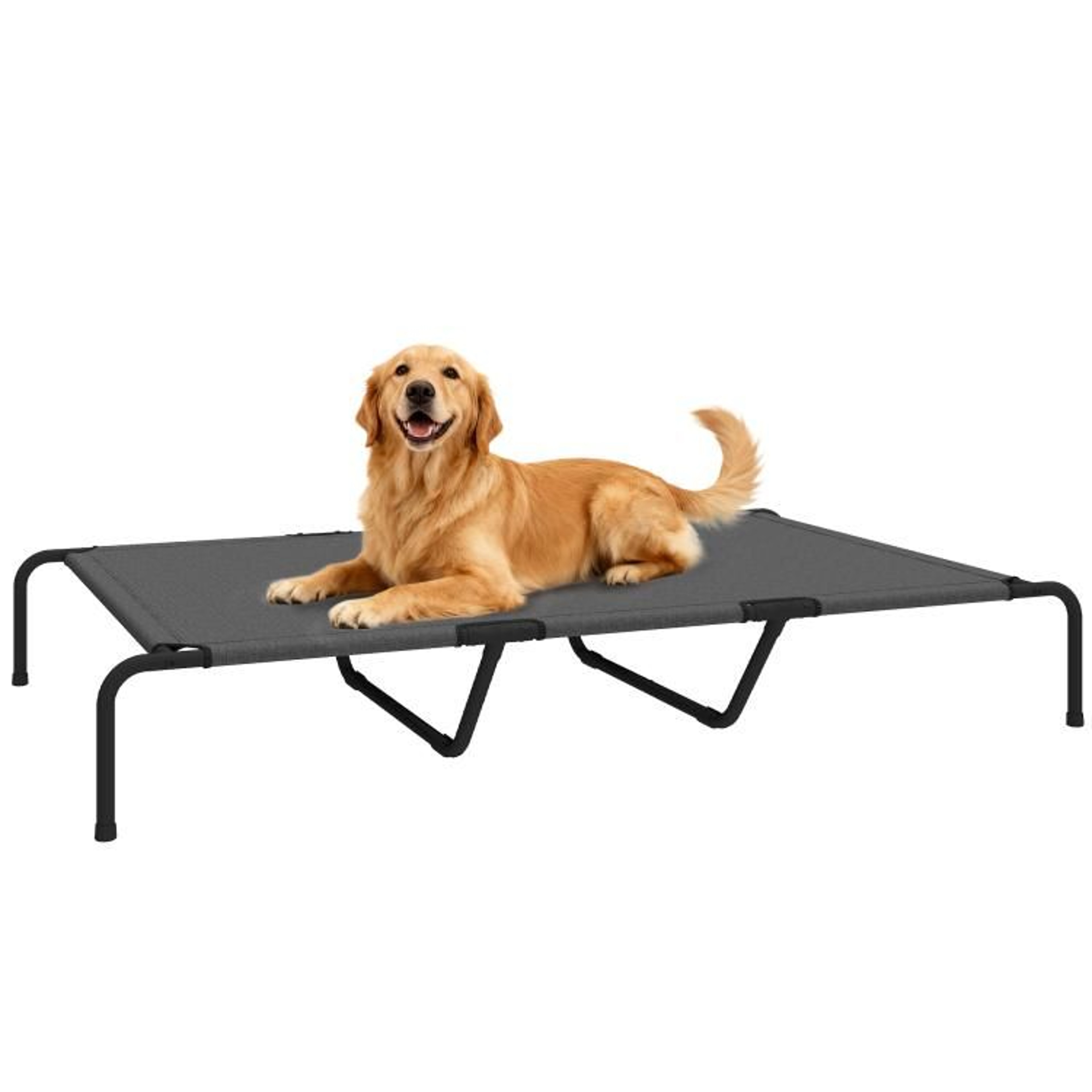 Elevated Dog Bed For Large Breeds With Breathable Mesh Gray 0
