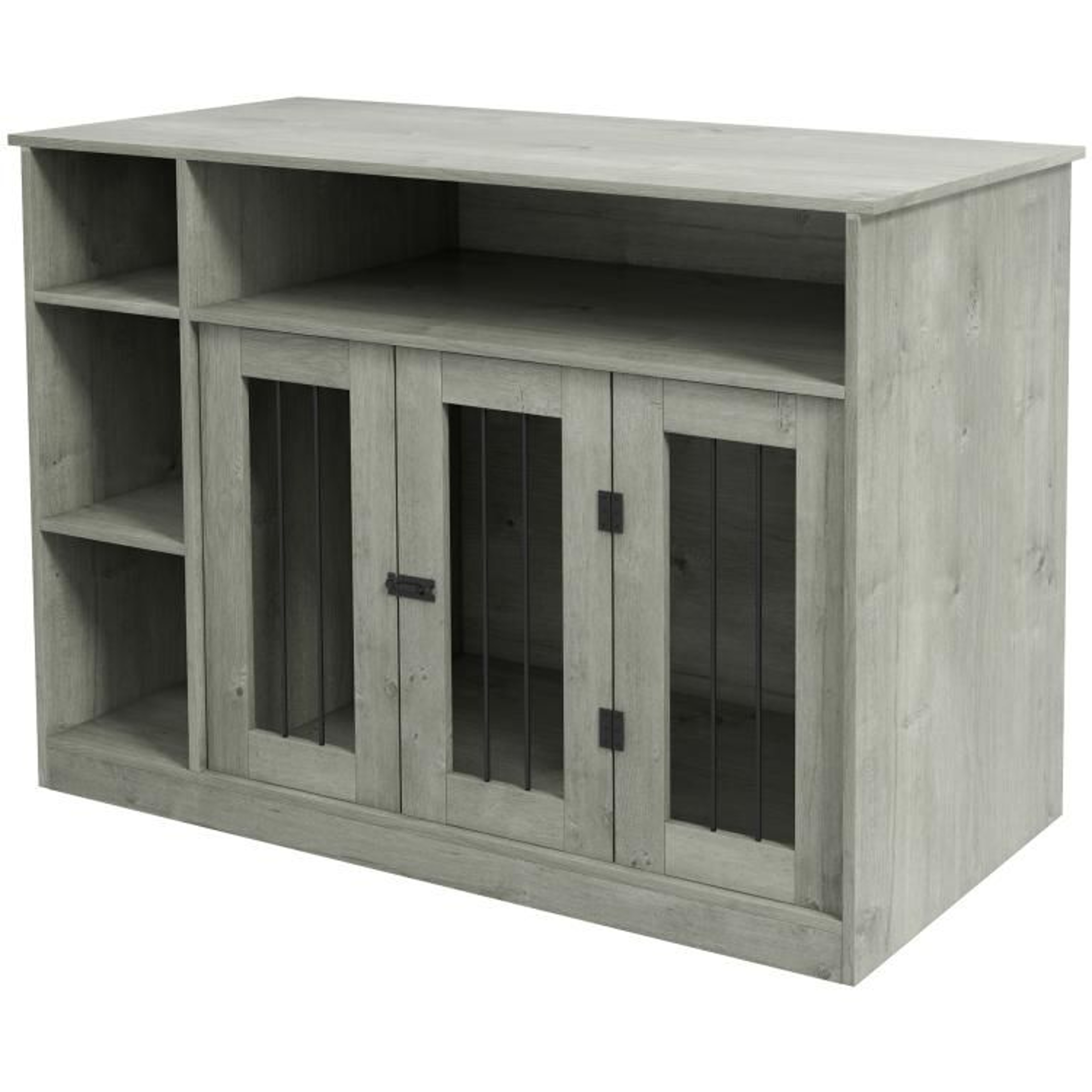 Dog Crate Furniture With Adjustable Storage Shelf In Gray 1