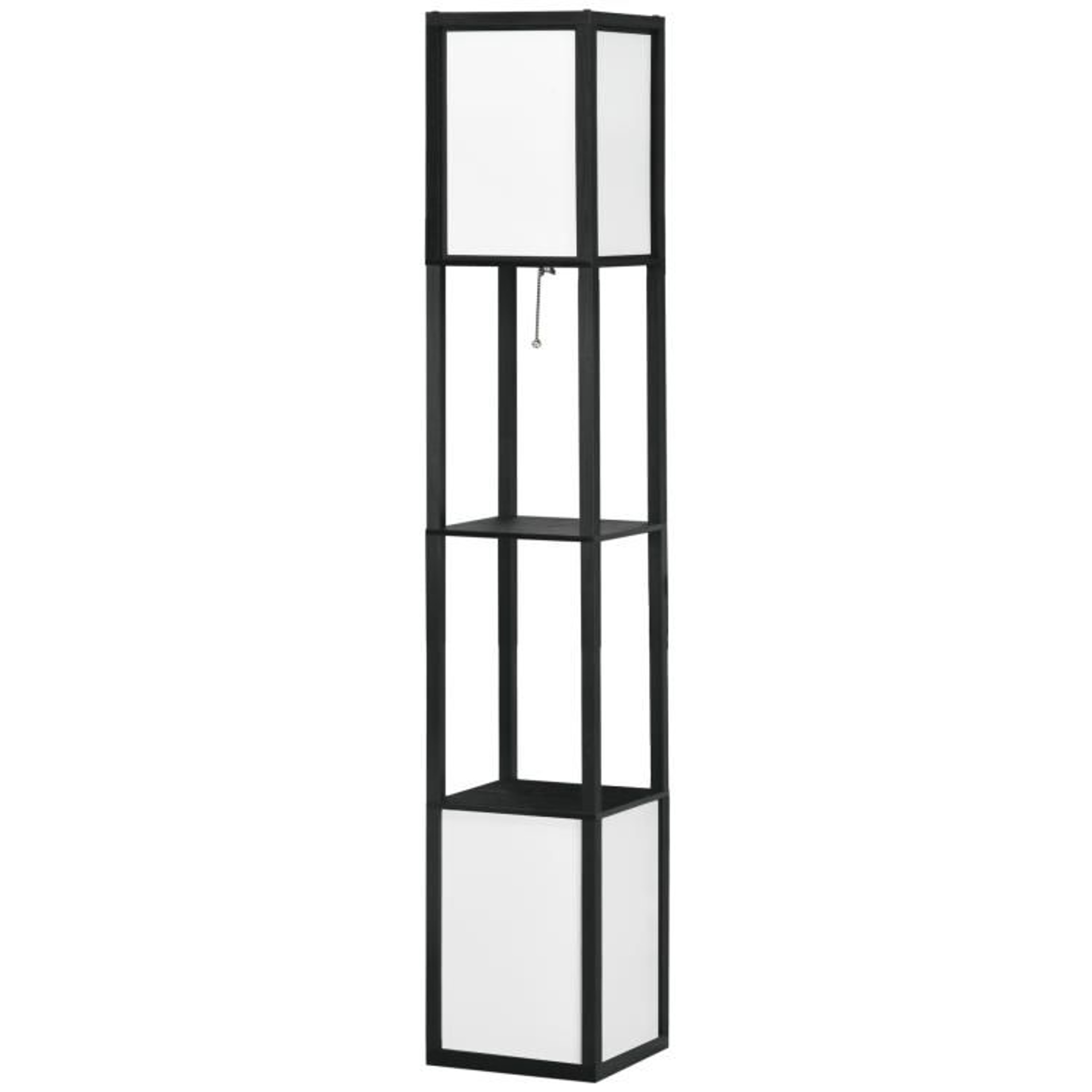 Modern Shelf Floor Lamp With Dual Ambient Lighting And 2 Storage Shelves 1