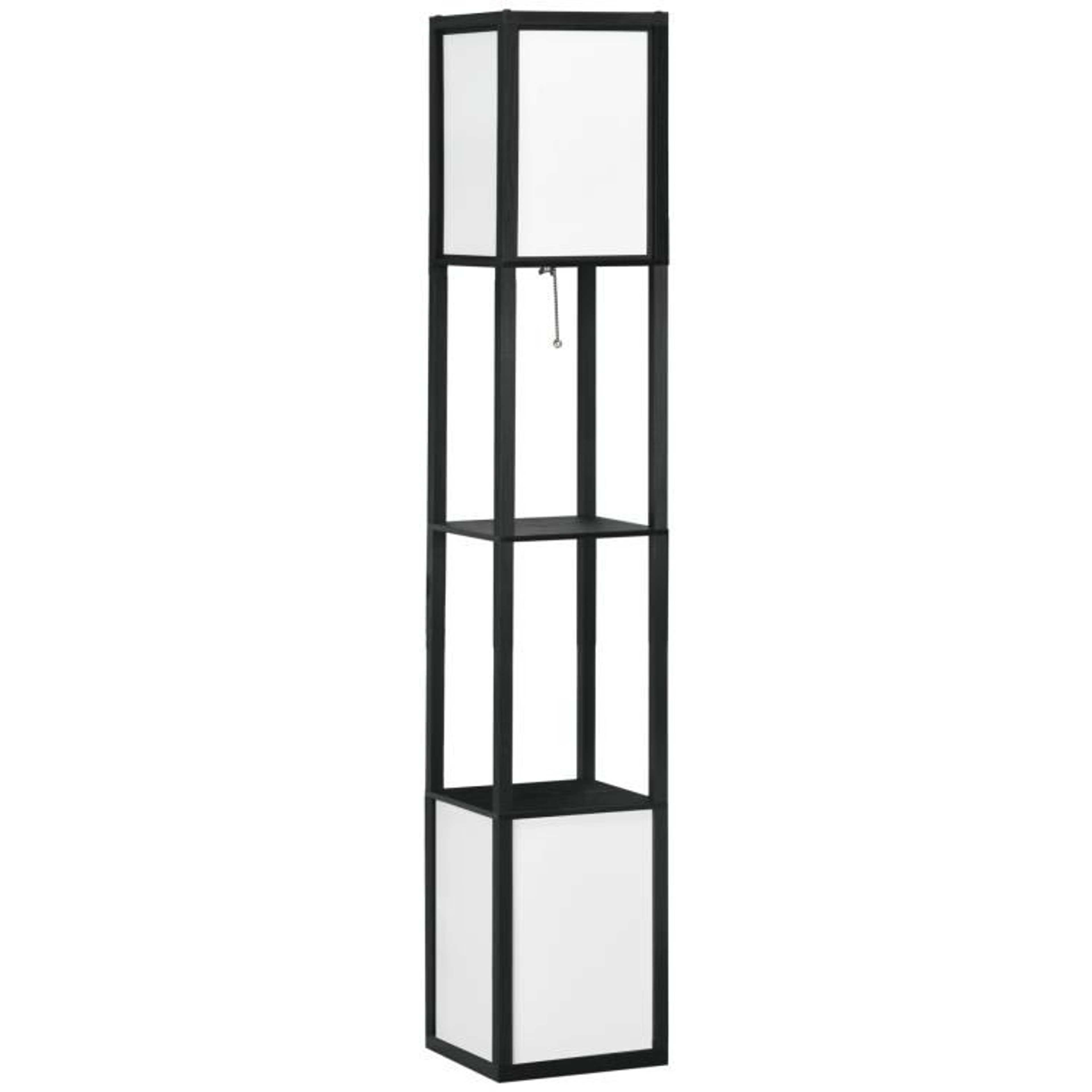 Modern Shelf Floor Lamp With Dual Ambient Lighting And 2 Storage Shelves 0