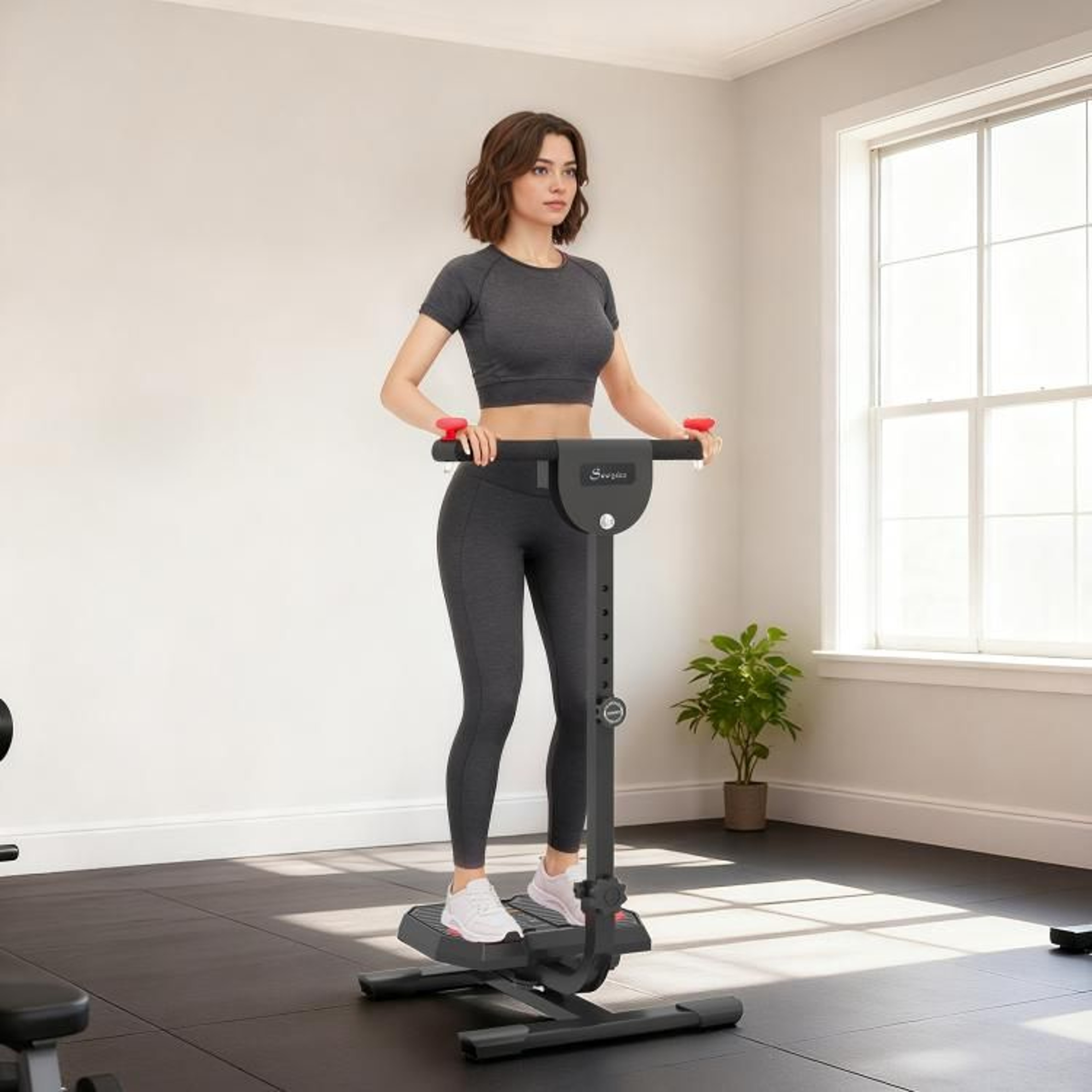Foldable Ab Twister Board With LCD Monitor And Adjustable Handle 2