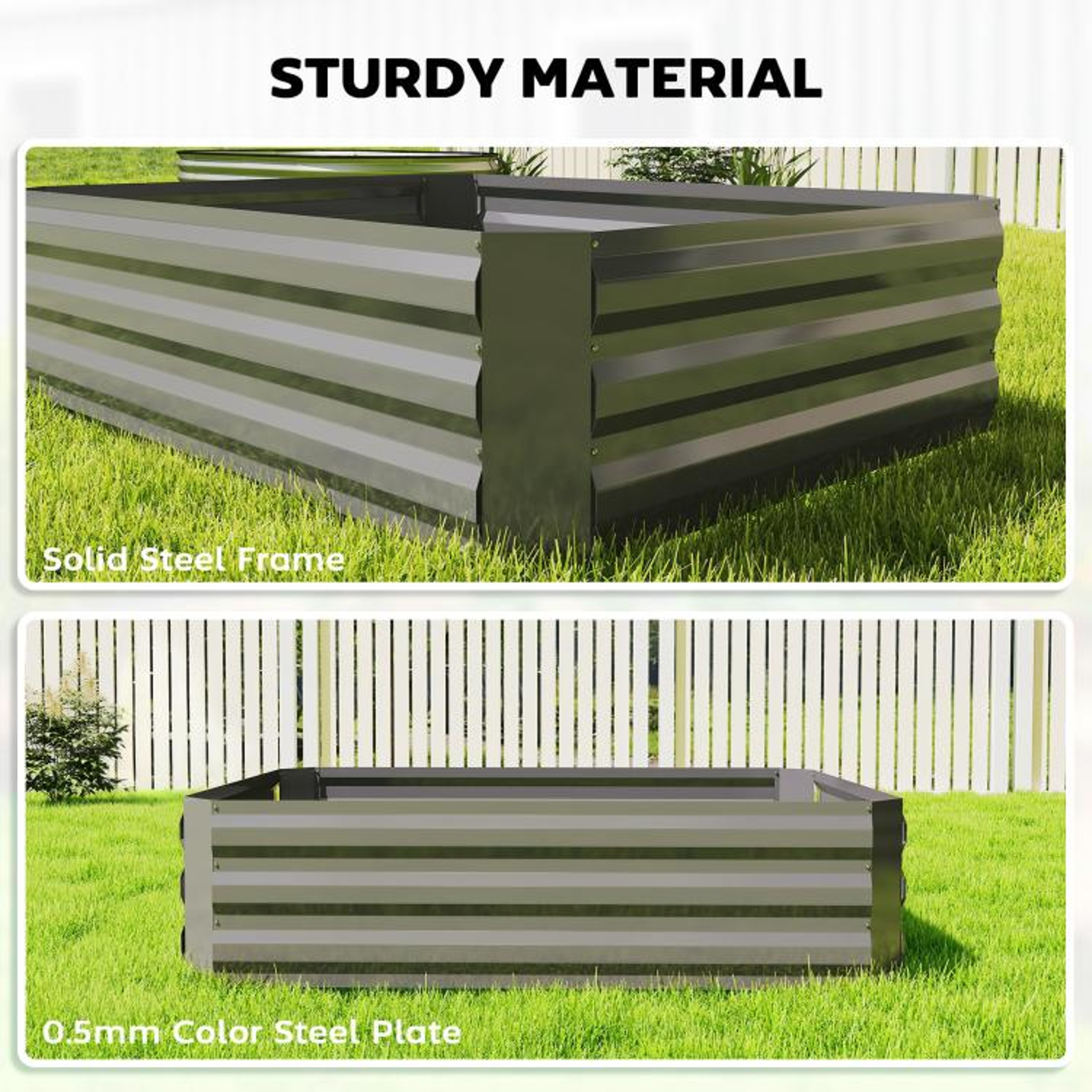 Galvanized Raised Garden Bed With Mini Greenhouse Cover  4 X 3 Ft 5