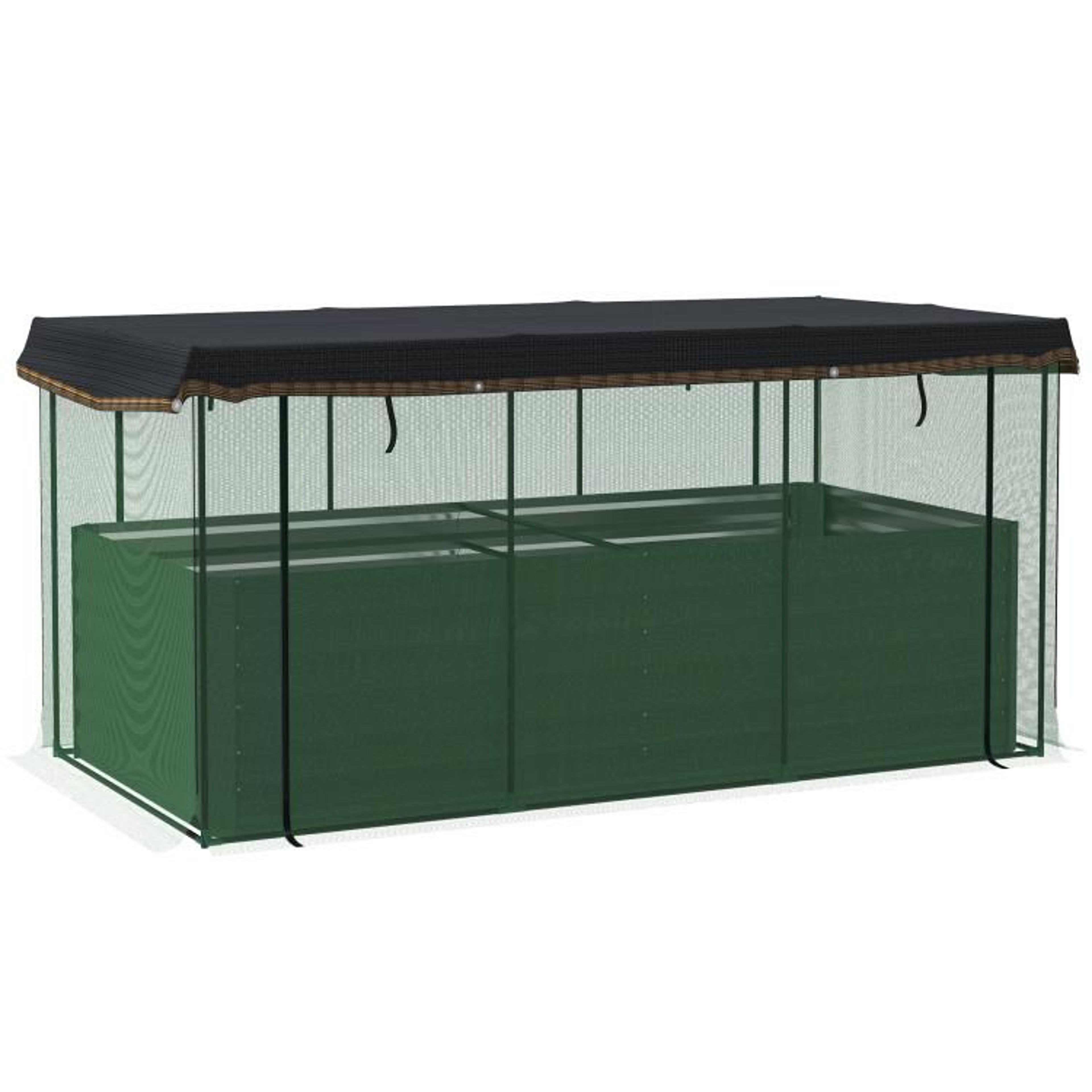 Galvanized Steel Raised Garden Bed With Crop Cage And 60 Shade Cloth 1