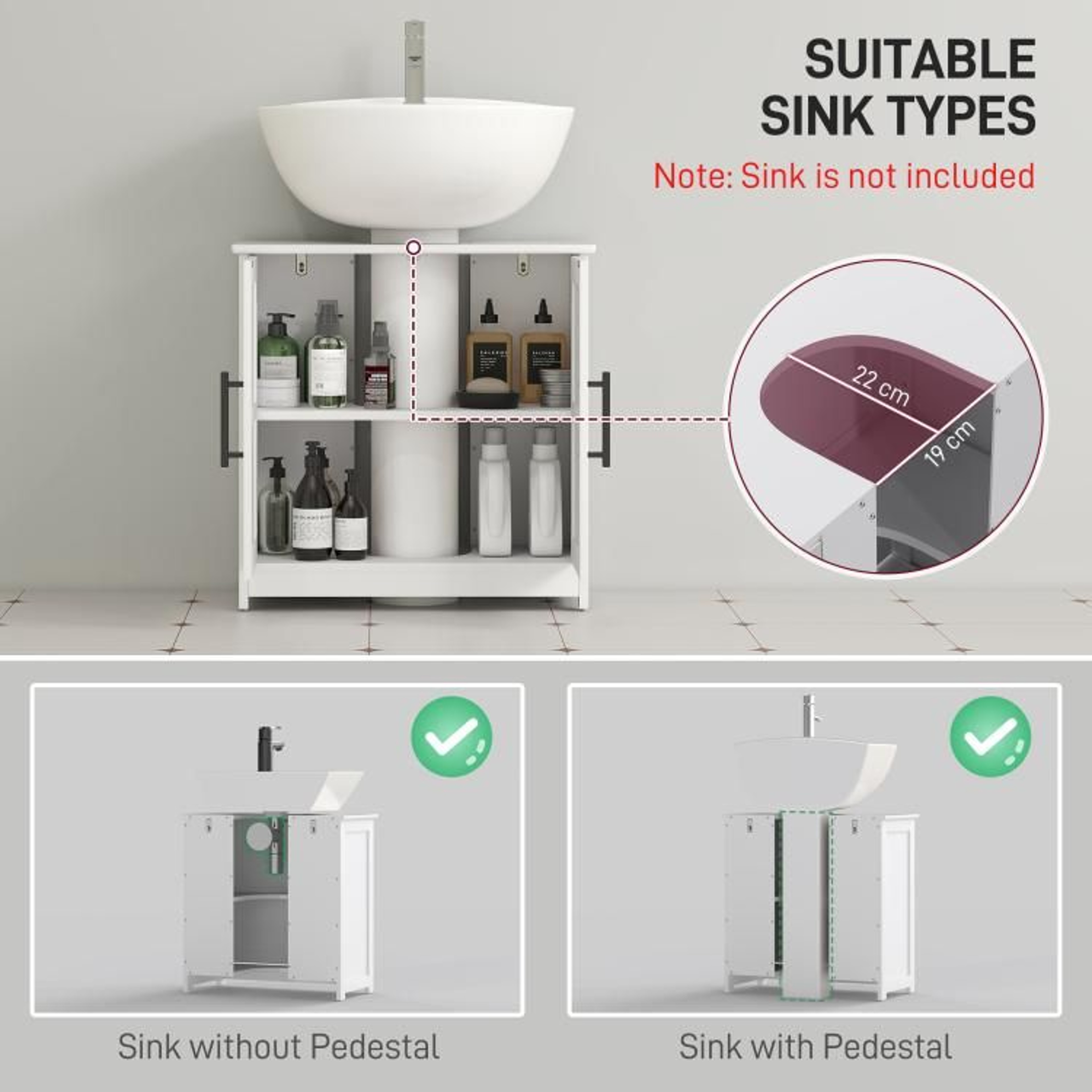 Farmhouse Pedestal Sink Storage Cabinet With Barn Doors And Adjustable Shelf 6