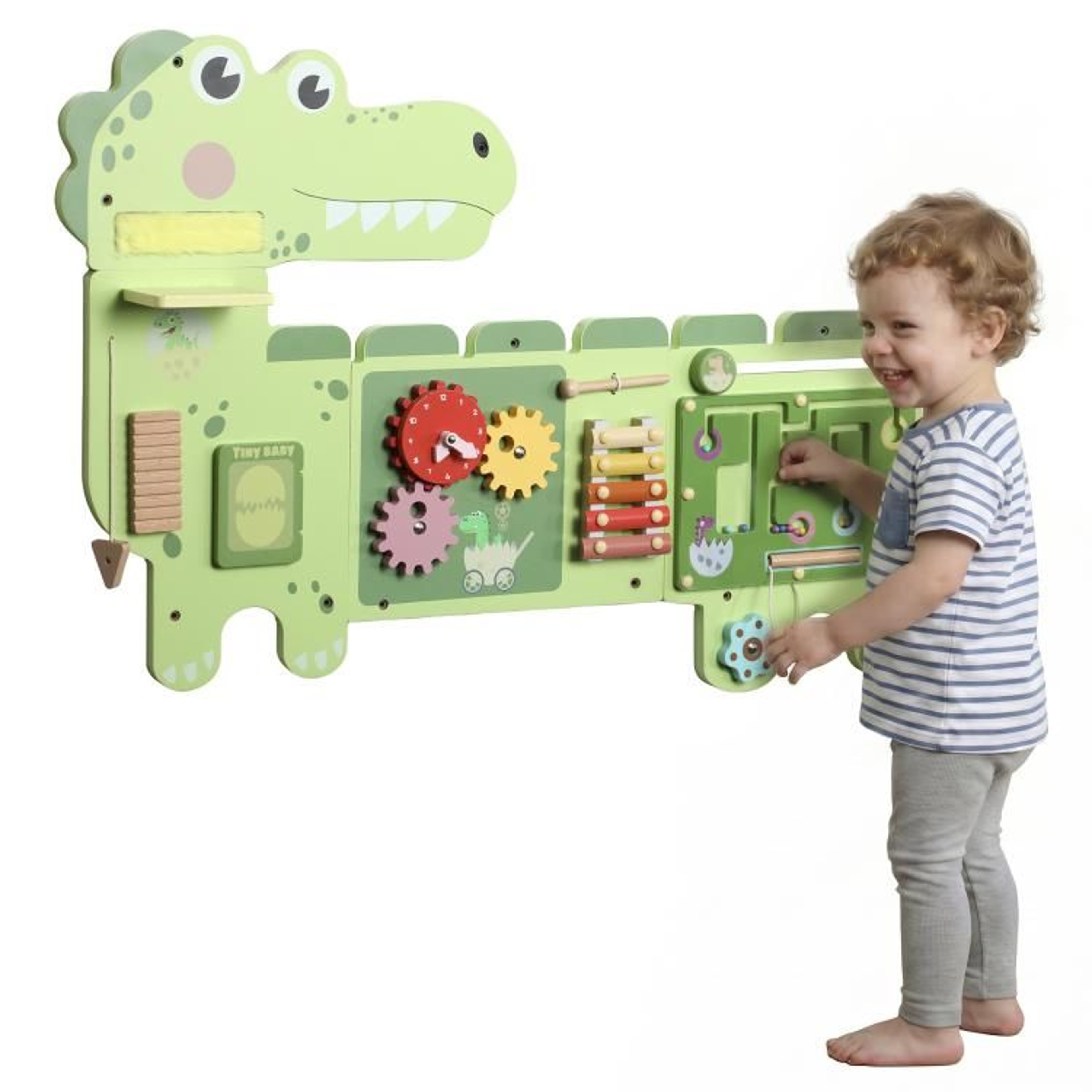 WallMounted Montessori Busy Board Dinosaur Sensory Activity Toy For Kids 1