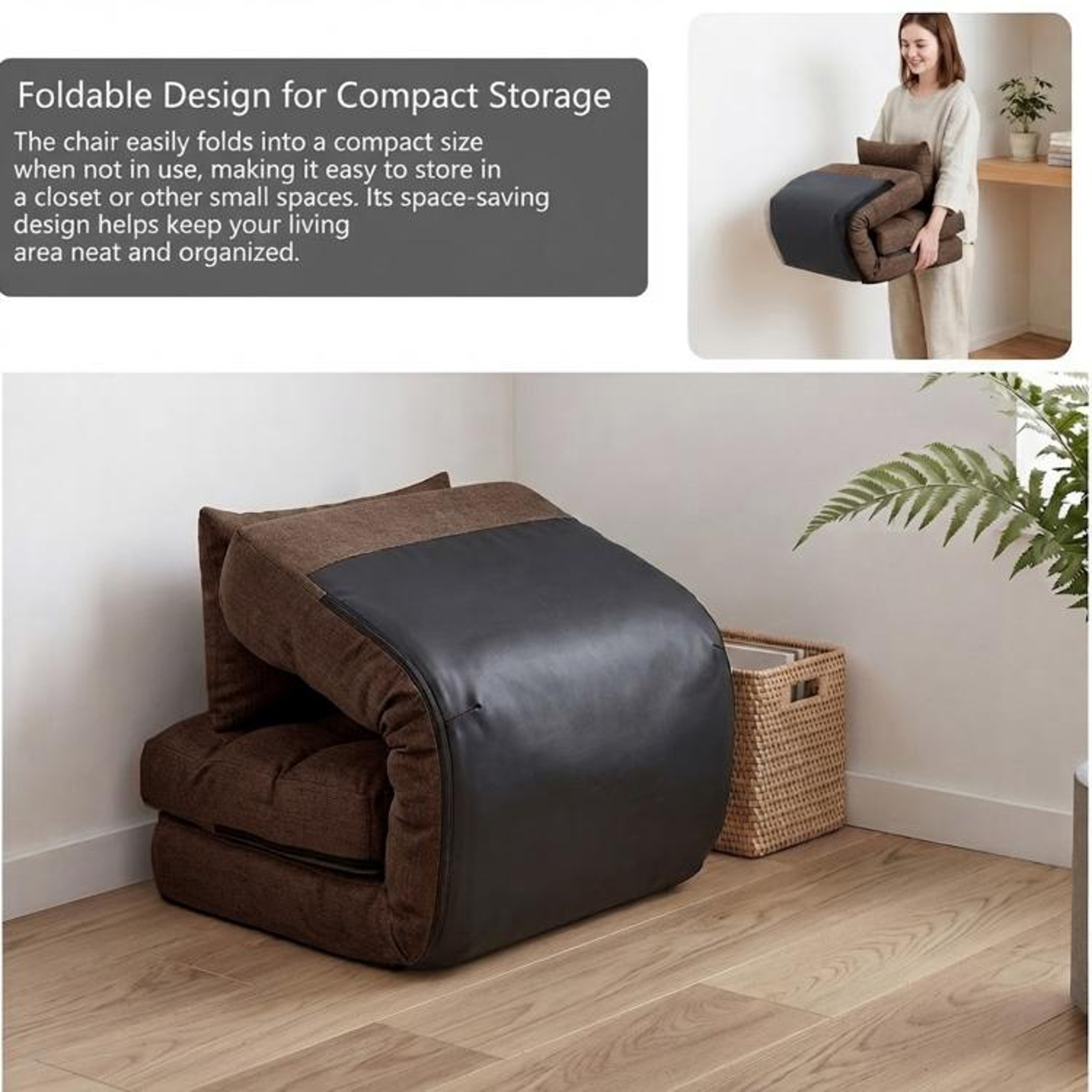 14Position Adjustable Floor Chair With Pillow  Folding Gaming And Reading Lounger 5